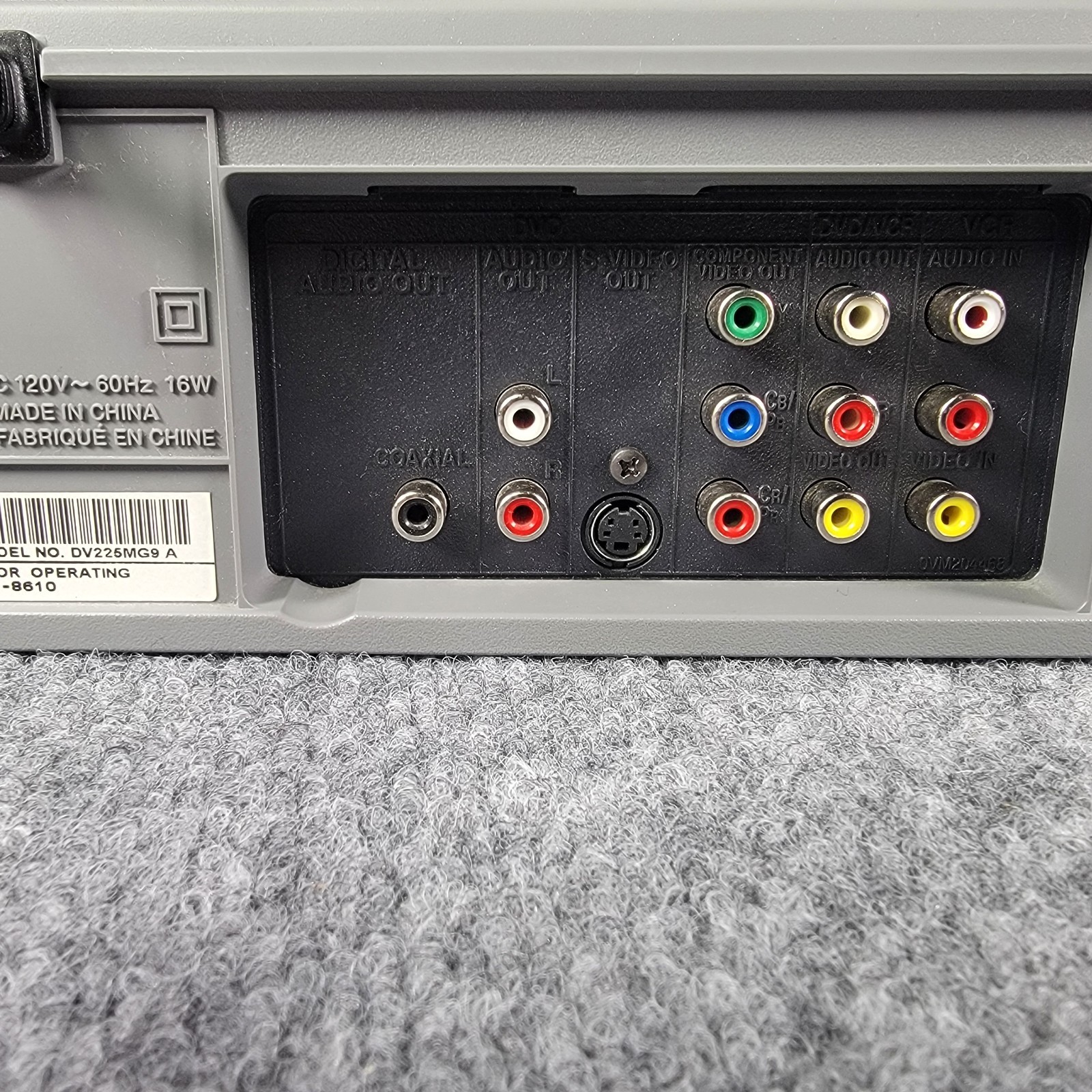 Magnavox DV225MG9 DVD VCR Combo Player Recorder Tested Working No Remote