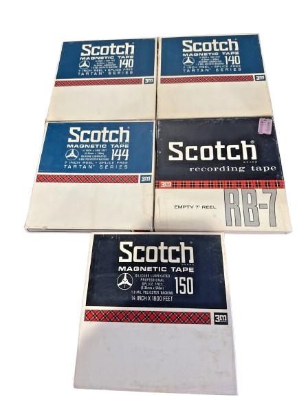 Scotch 150 140 144 RB-7 7″ Recording Magnetic Tape Reel to Reel Unknown Content