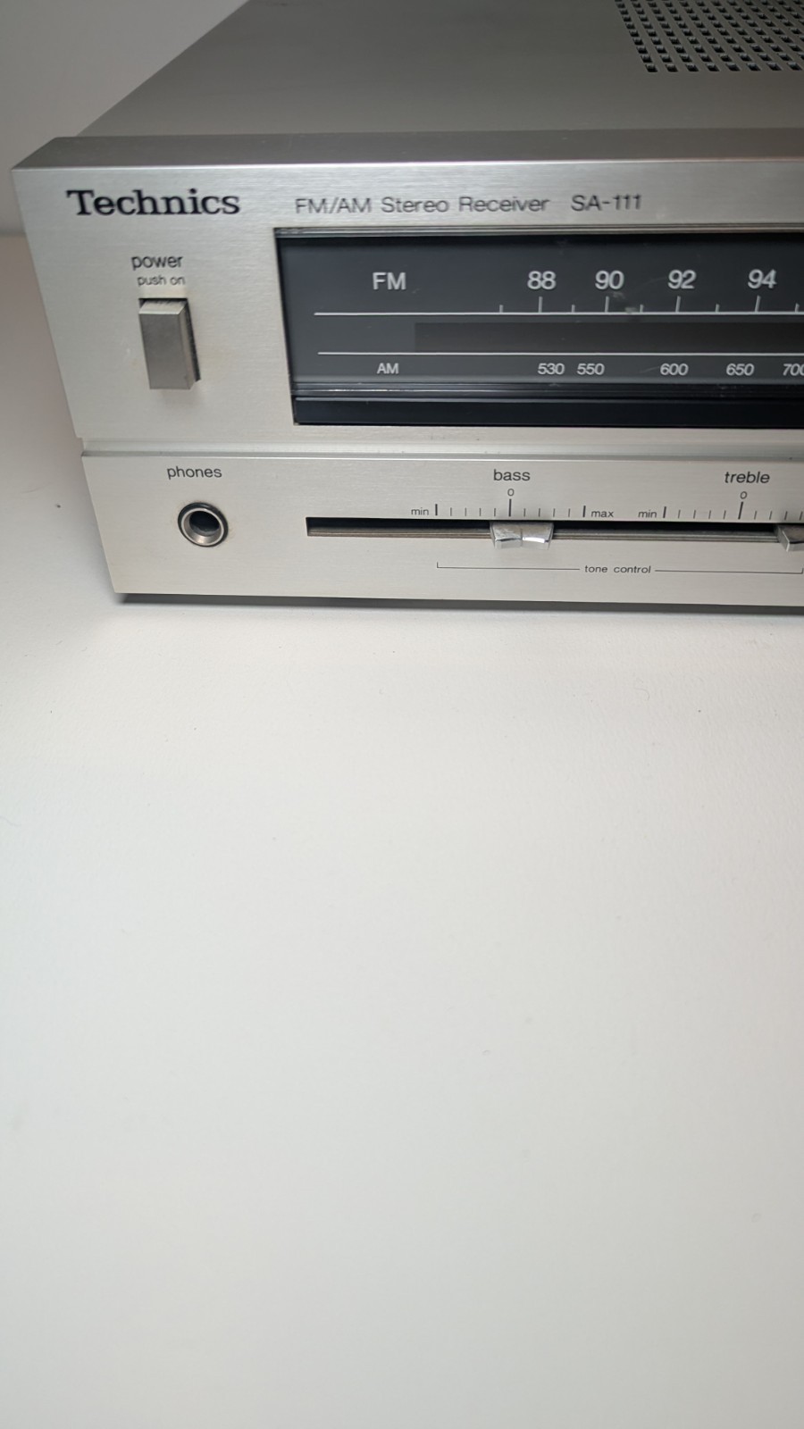 Vintage Technics SA-111 Stereo Receiver AM/FM Tuner Silver