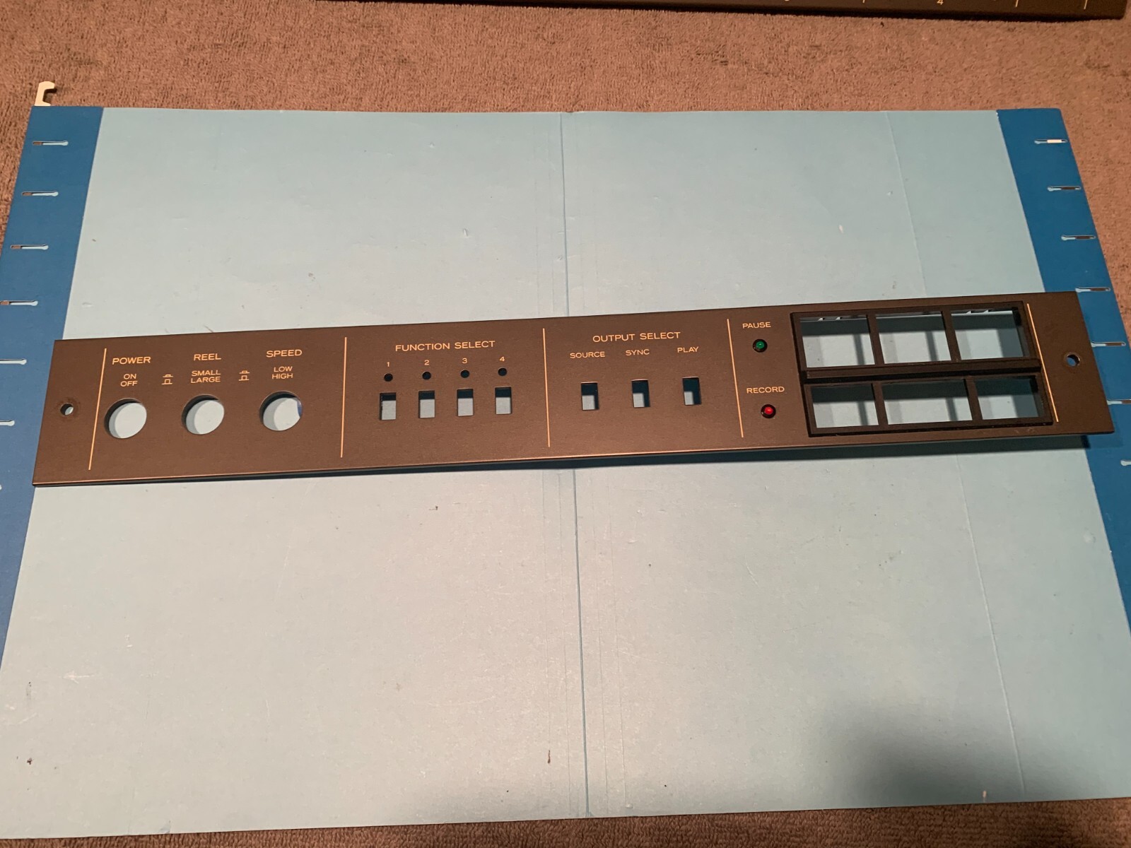 Teac A-3440 Reel To Reel Player Parting Out – Faceplate
