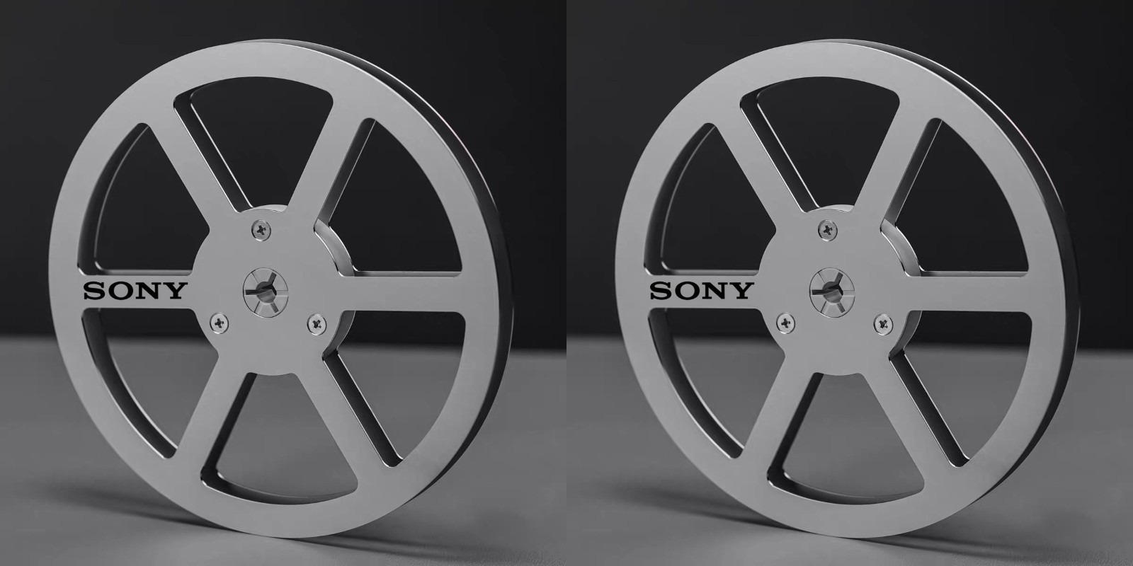 One Pair 7” Sony Tape Reel orange Aluminum Reel to Reel Empty Take up Reel