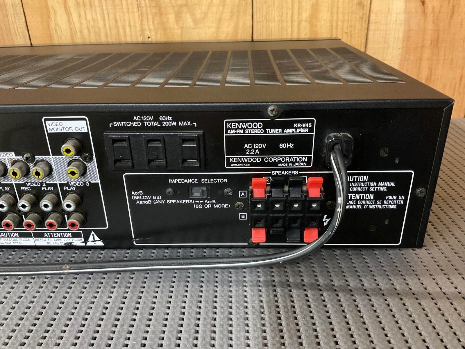 Vintage 1988 Kenwood KR-V45 AM/FM 2 Channel Stereo Receiver 5 Band EQ – Working