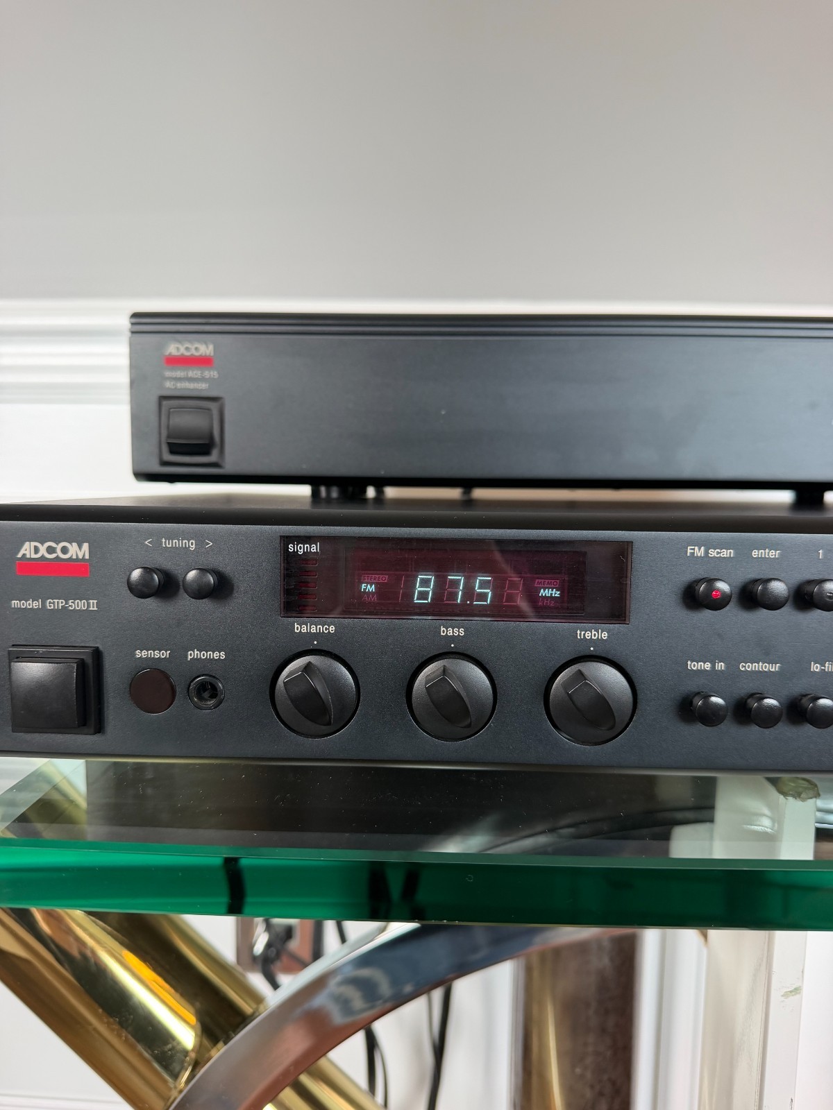 ADCOM GTP-500 II Stereo Preamplifier/Tuner + ACE-515 AC Enhancer Tested Works