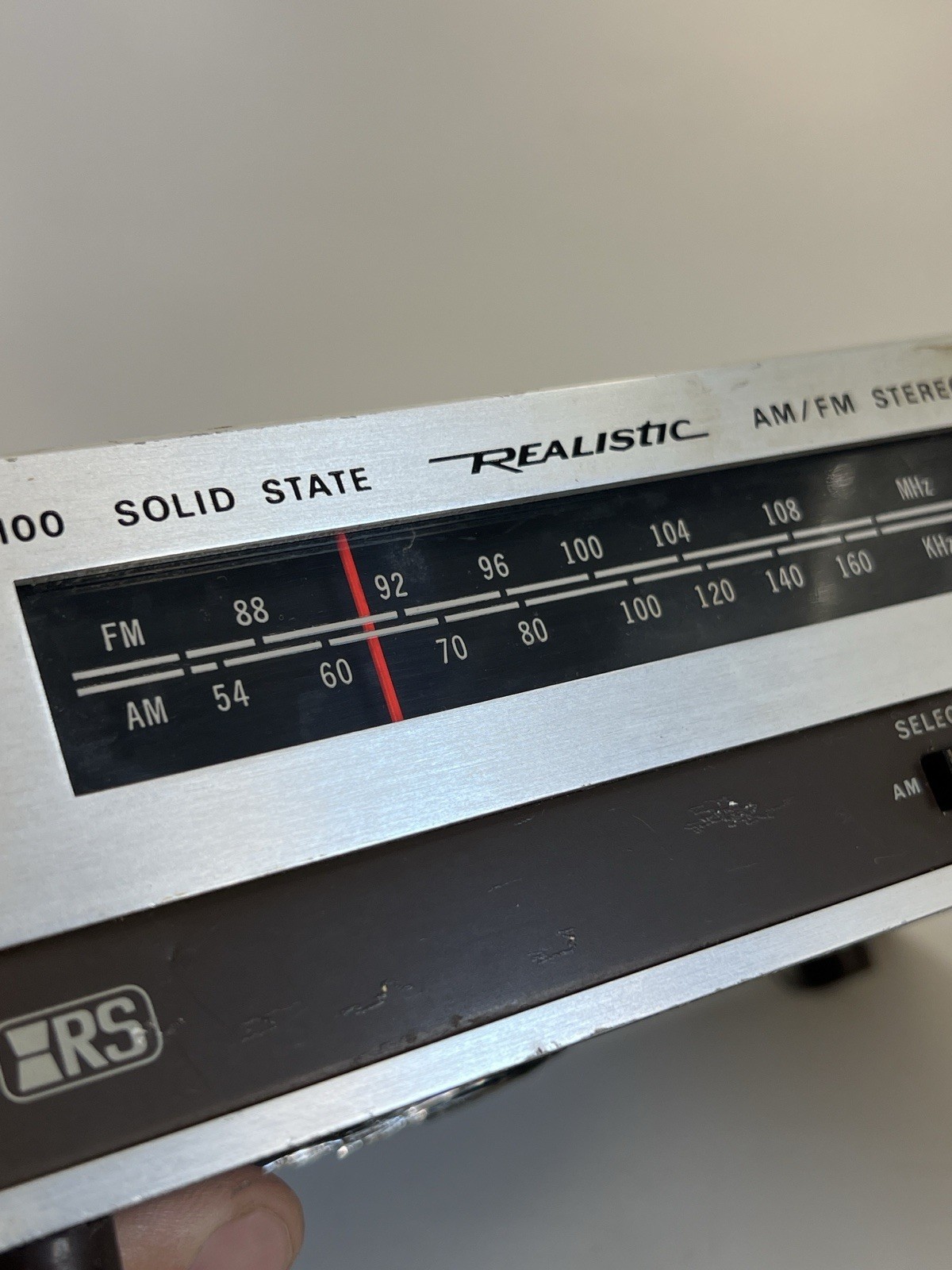 Realistic TM-100 AM/FM Stereo Tuner Radio Shack Tandy Japan Untested Vintage