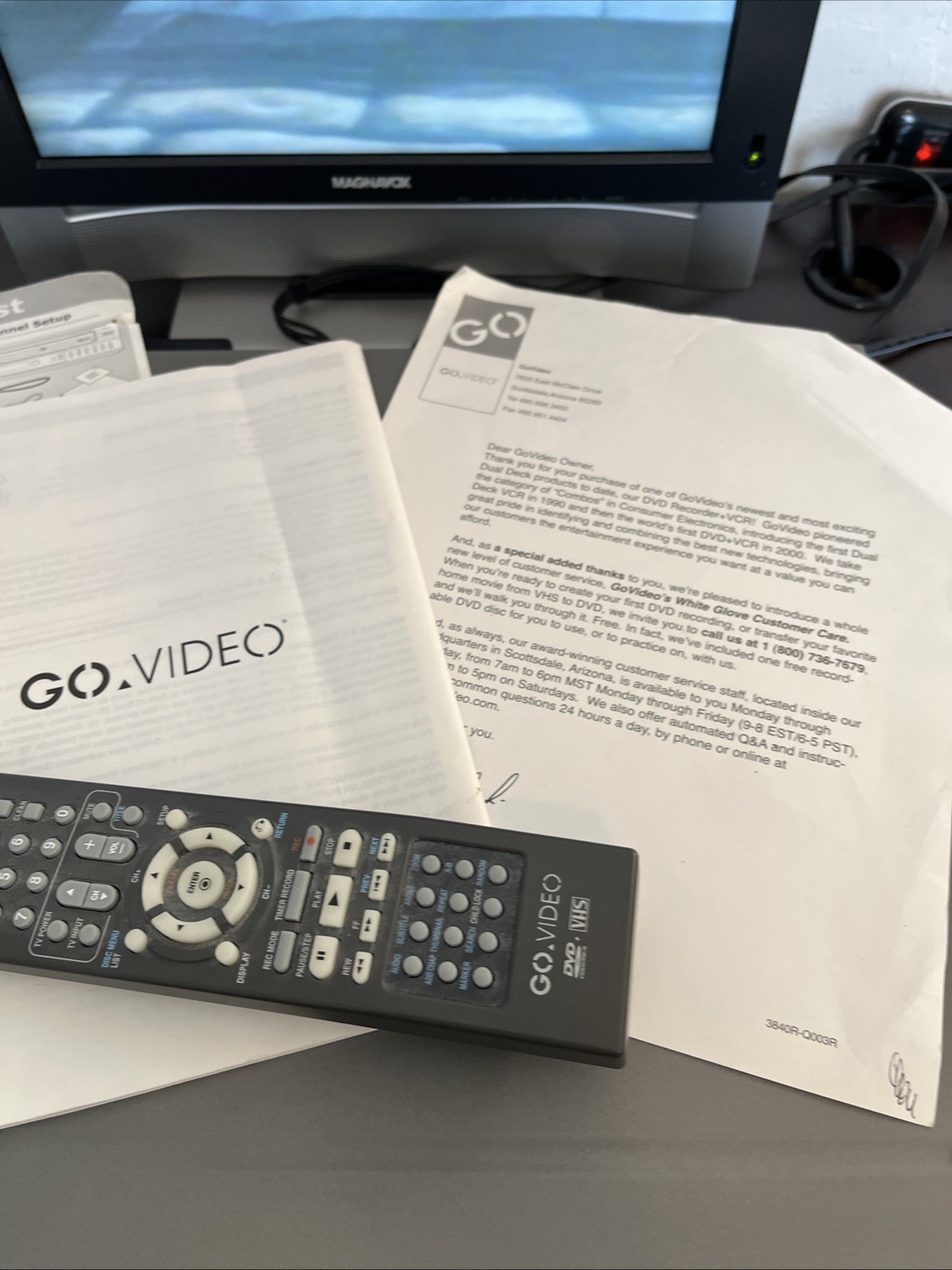 Go Video VR3930 DVD VCR Combo Player Transfer VHS Tape Cassette recorder