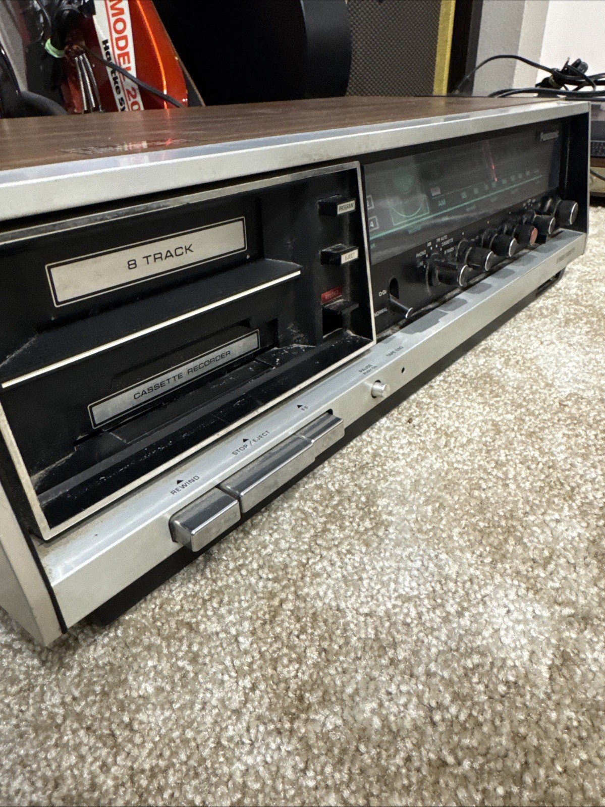 Vintage Panasonic RS-284S 8 Track Recorder Player AM-FM Radio Stereo Tuner