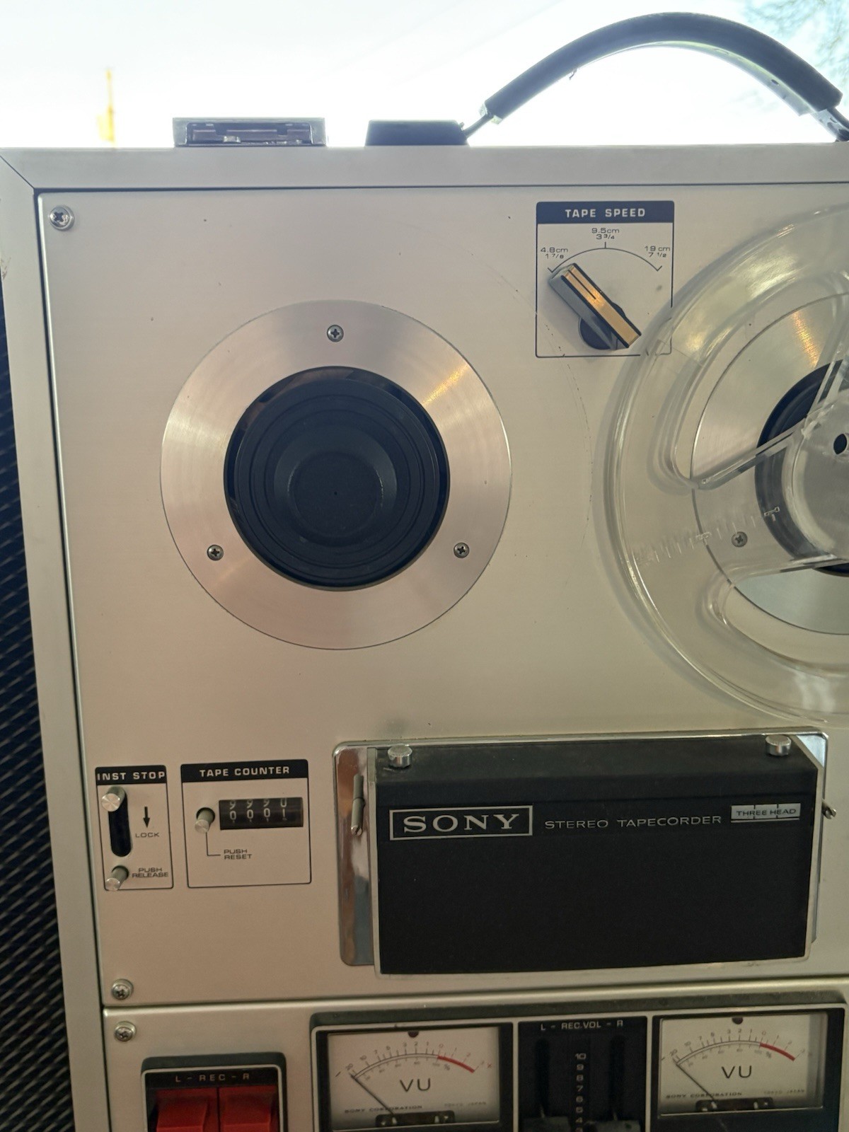 SONY TC-630 Reel To Reel Tape Recorder & Speakers Powers On