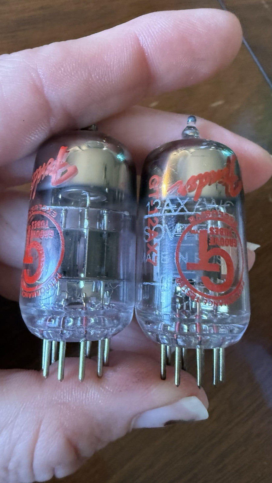 FENDER GROOVE TUBE SOVTEK 12AX7WC VINTAGE pair Tubes Excellent Strong