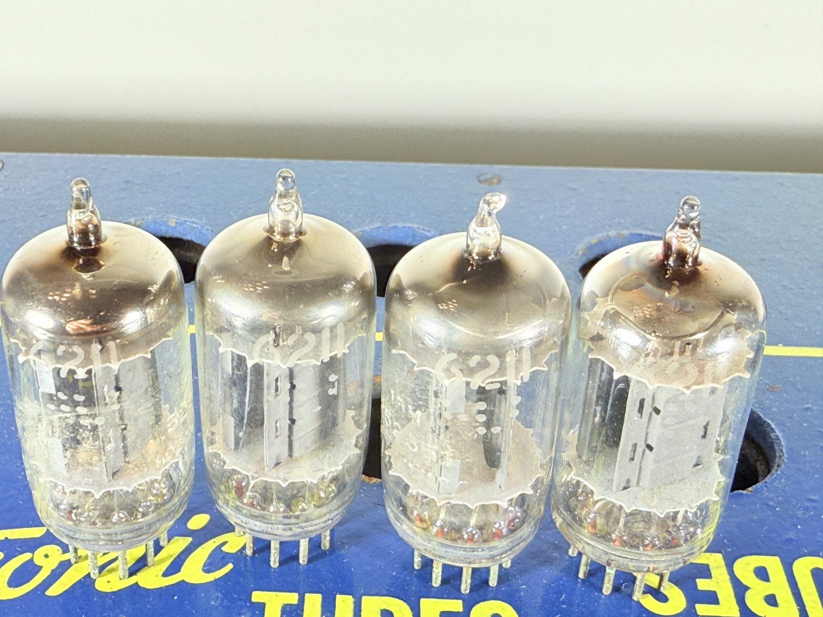 Lot of 4 Tube GE 6211 12AT7 Tested Good Tube