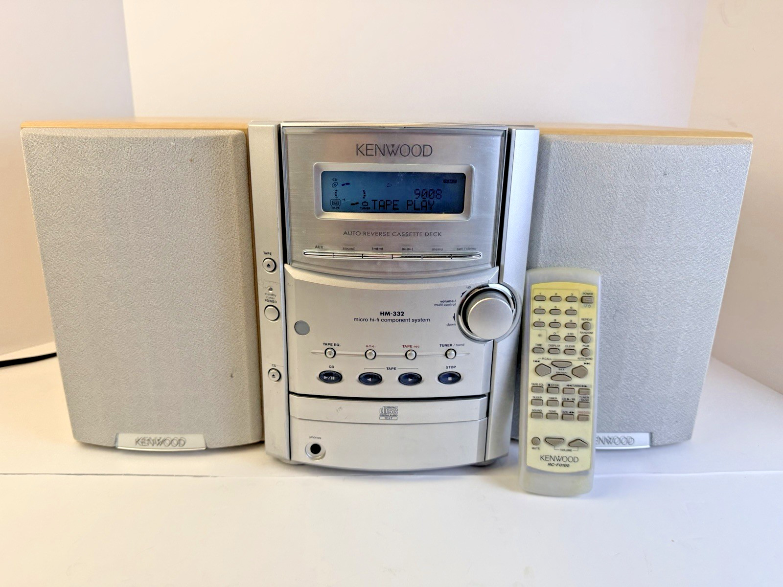 Kenwood RXD-M32 / HM-332 CD Cassette Player Mini Stereo System TESTED
