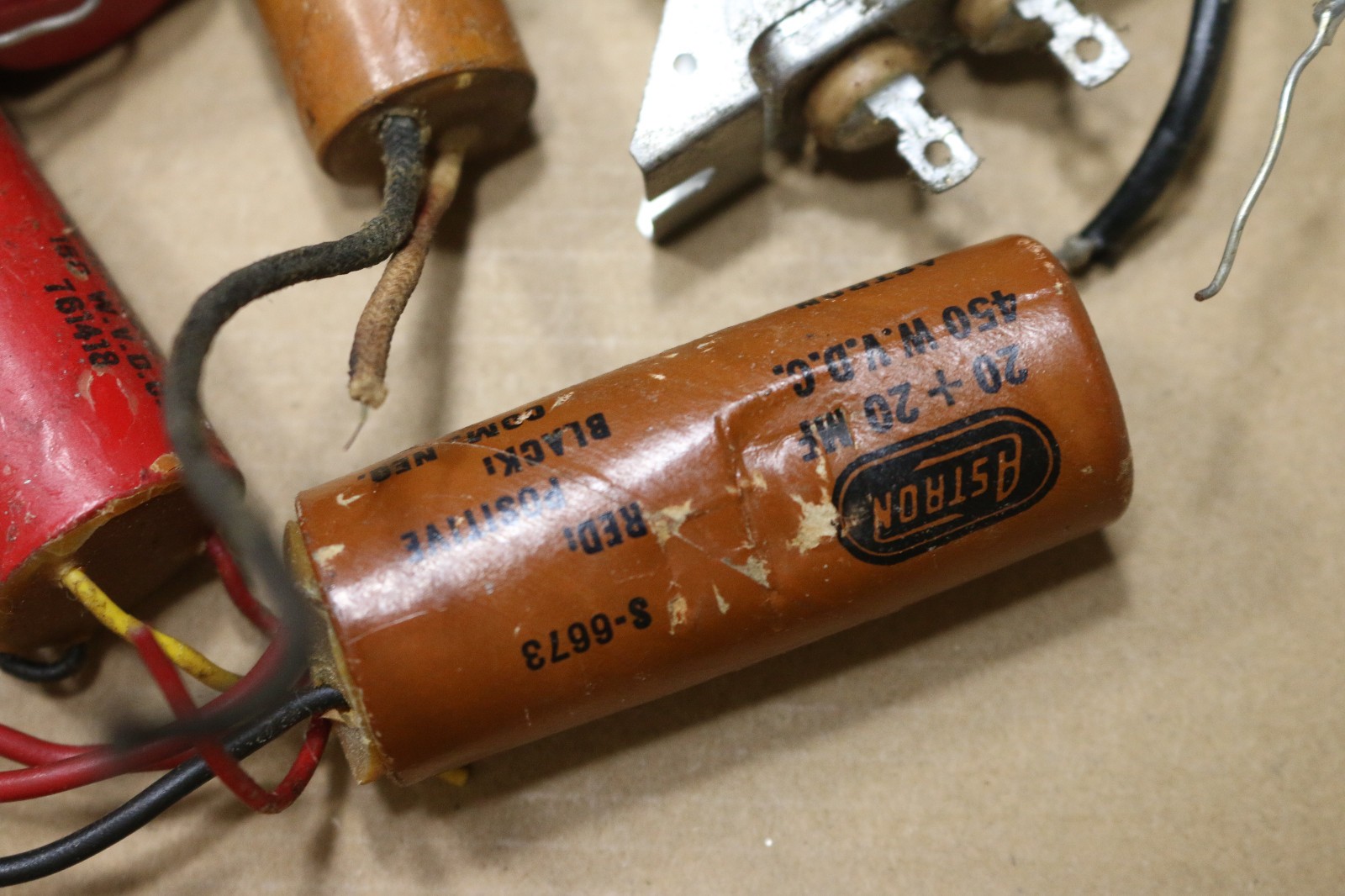 Lot of 9 Vintage Capacitors Can Astron Oil PIO Cornell Paper Aerovox For Parts