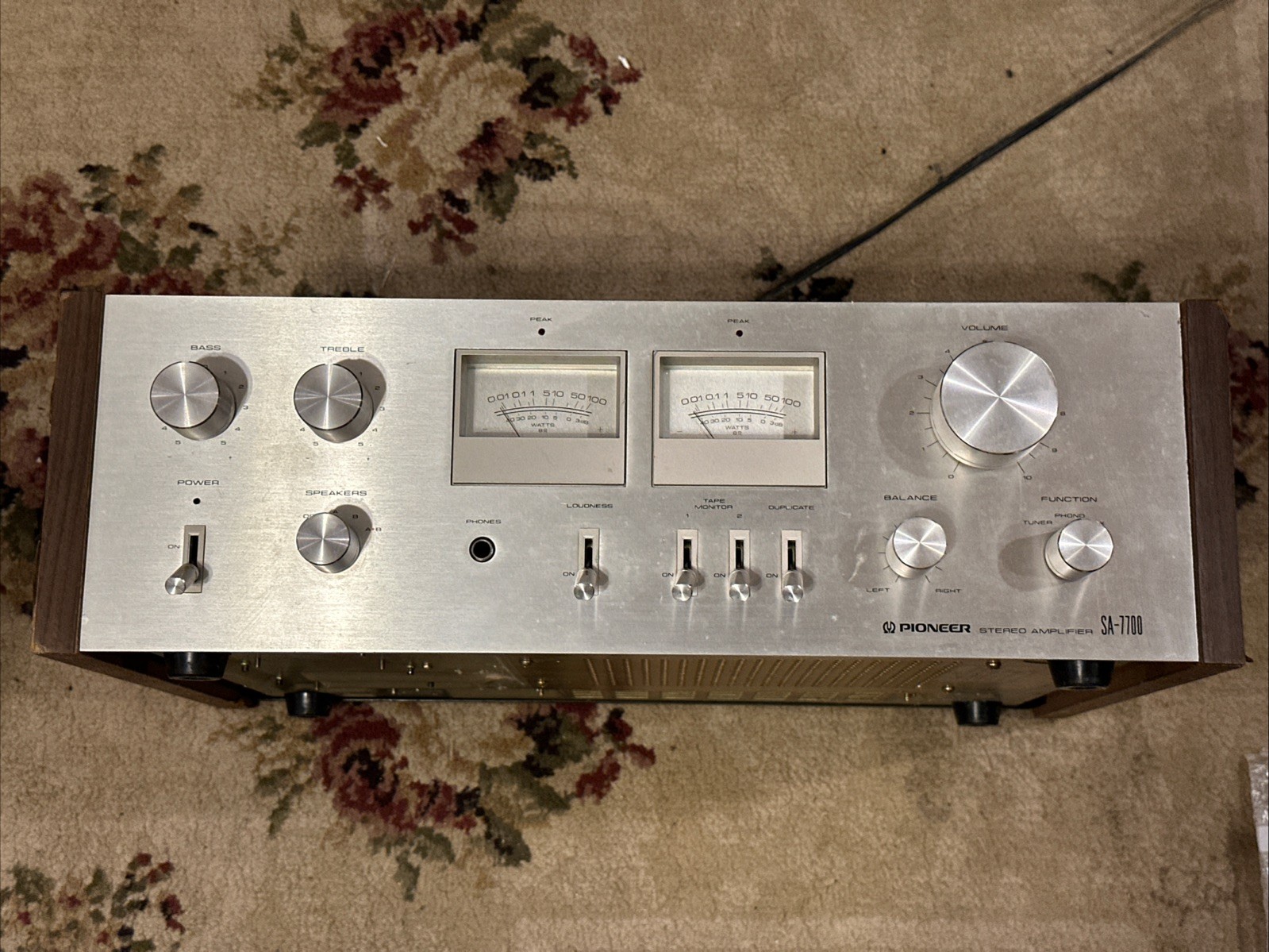 Vintage Pioneer SA-7700 Stereo Integrated Amplifier Silver Face As-Is