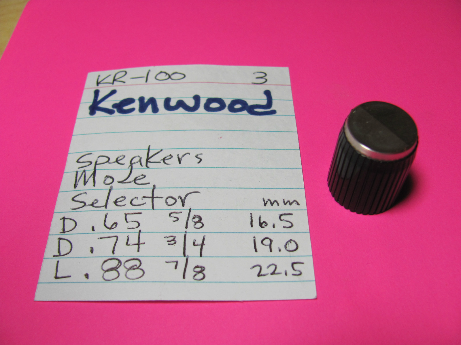 📈KENWOOD SPEAKERS MODE SELECTOR KNOB KR-100 STEREO RECEIVER