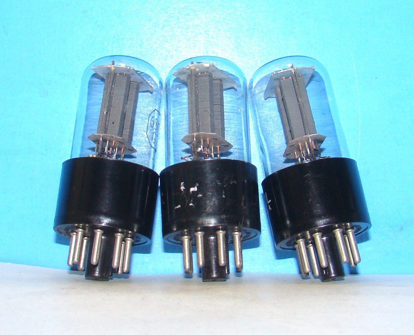 6SN7GT Tung-Sol radio audio amplifier vacuum tubes 3 valves tested 6SN7GTB 6SN7