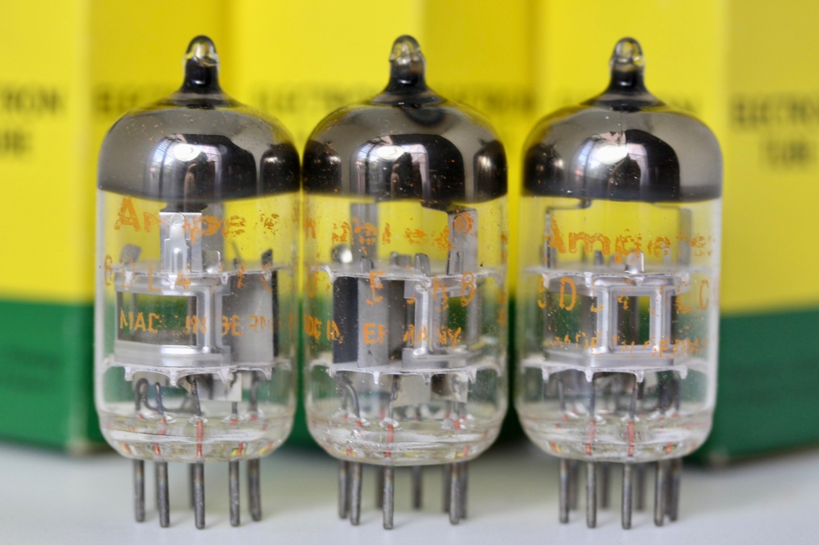 6DL4 EC88 NOS NIB VALVO W.GERMANY DIMPLE-DISC TUBES for Marantz 10B MATCHED TRIO