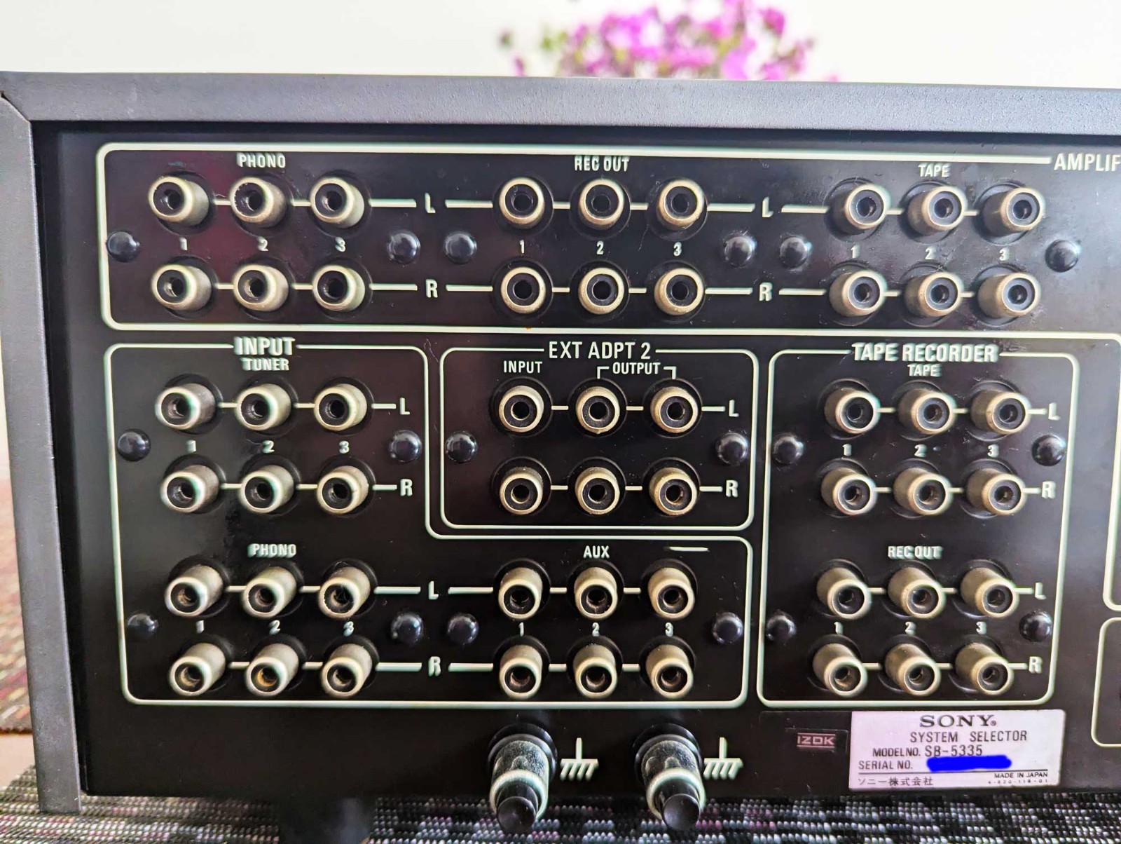 Sony SB-5335 Audio Selector: Input/Tape/Phono, 3 Amps, 5 Speakers, Clean Work!