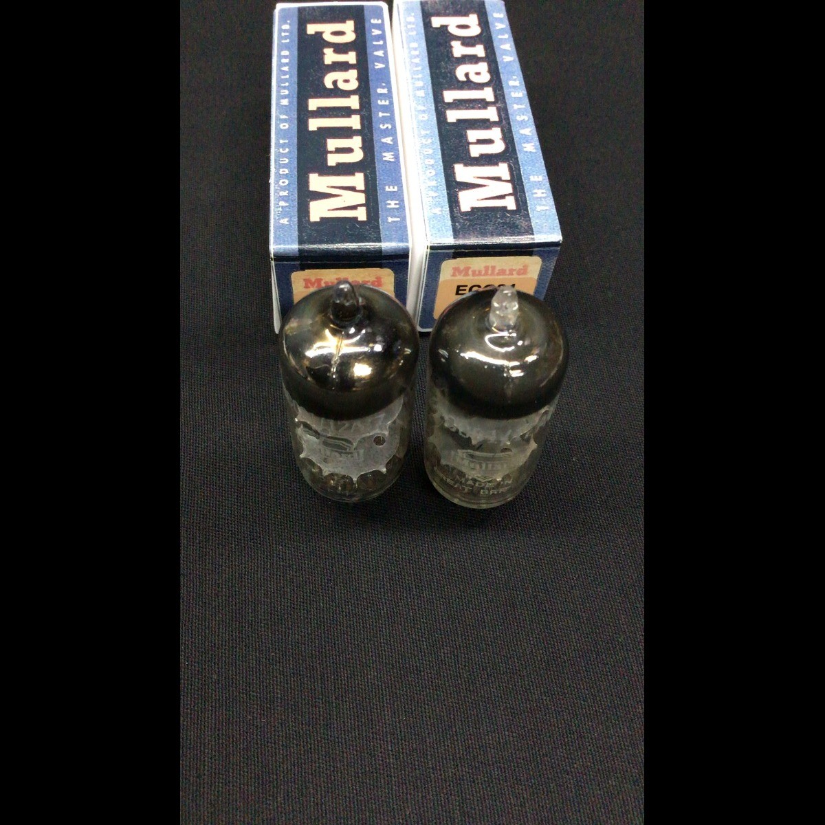 MATCHED PAIR MULLARD 12AT7 ECC81 Shield Logo GT Britain VACUUM TUBES 10.9883