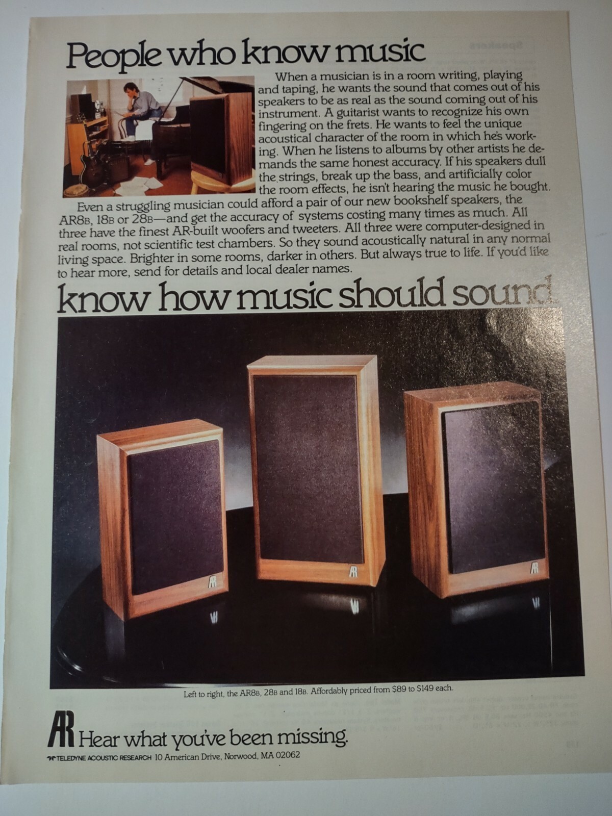 AR-18s Speakers + HH Scott 438A Amplifier : A classic combo from the 1980’s