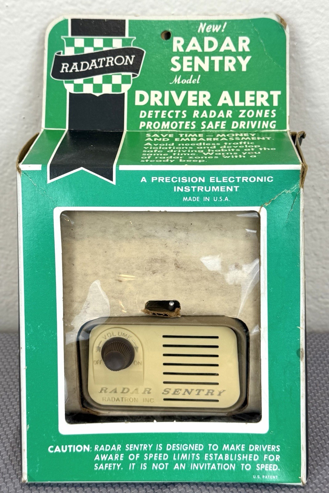 Vintage 1961 Radatron Radar Sentry Detector Original Box & Manuals / FIRST MODEL