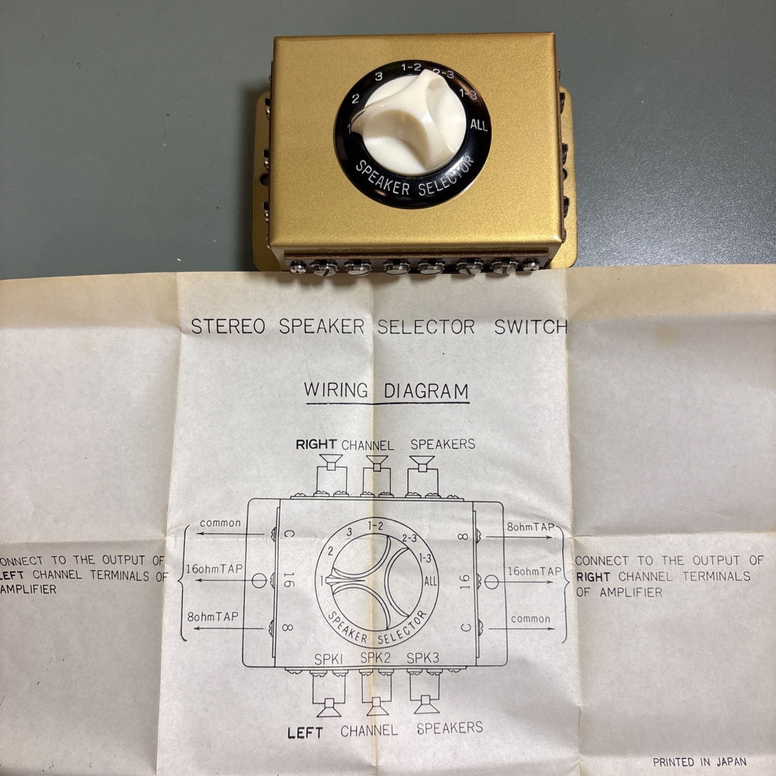 Vintage Calrad Japan Speaker Selector Switch ~ New in Box HIFI Speaker Control