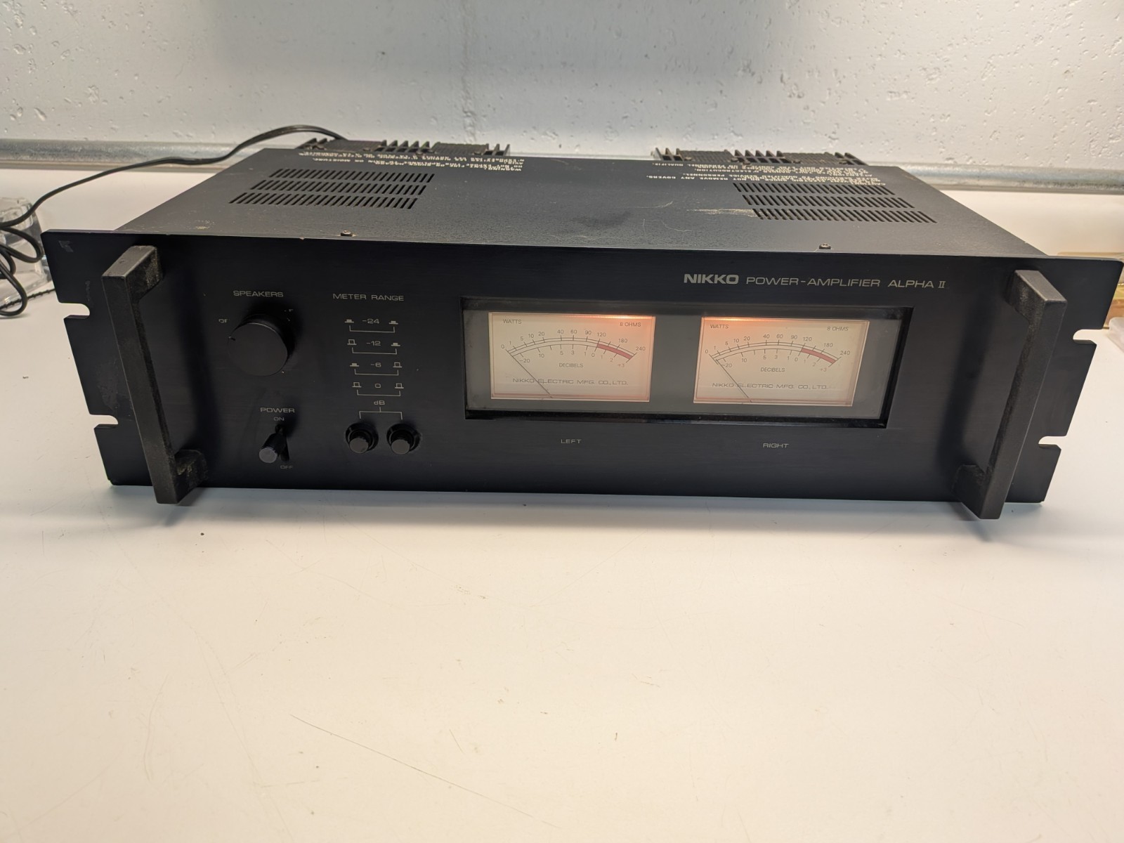 Nikko Alpha II Stereo Power Amplifier 120W Survivor Japan Hi-Fi tested working