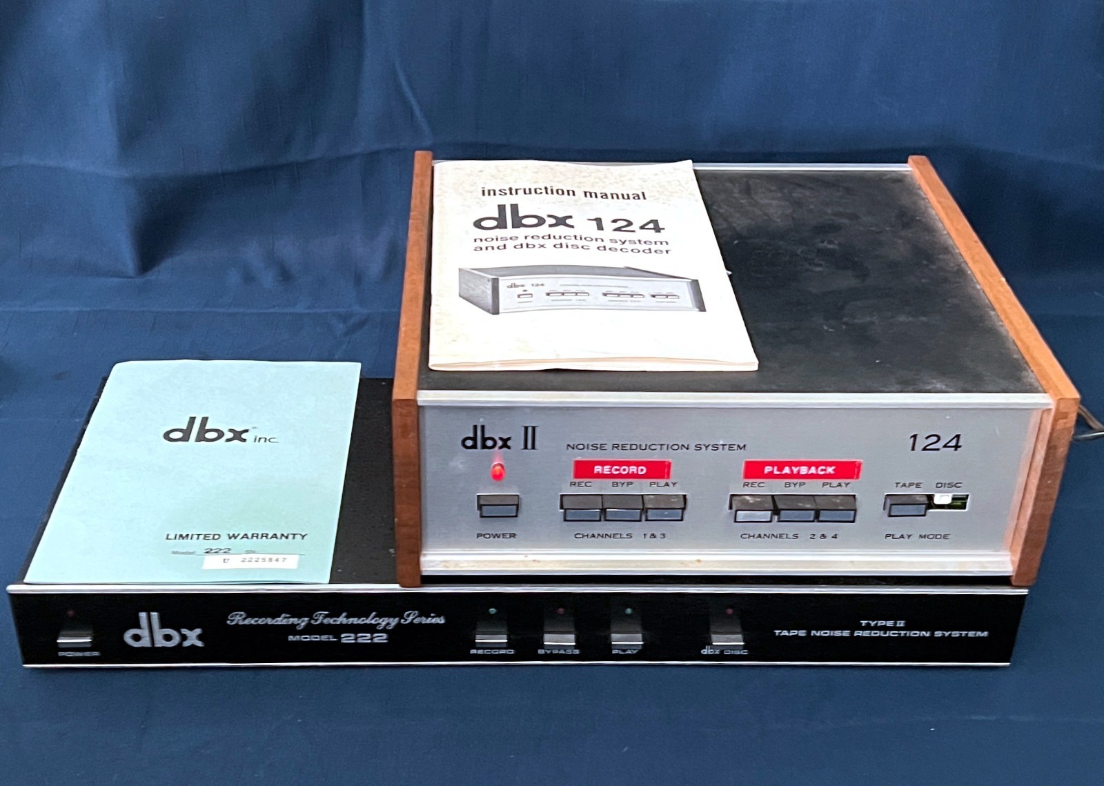 DBX Model 124 & 222 Type II Tape Noise Reduction Recording System, Inst. Manual