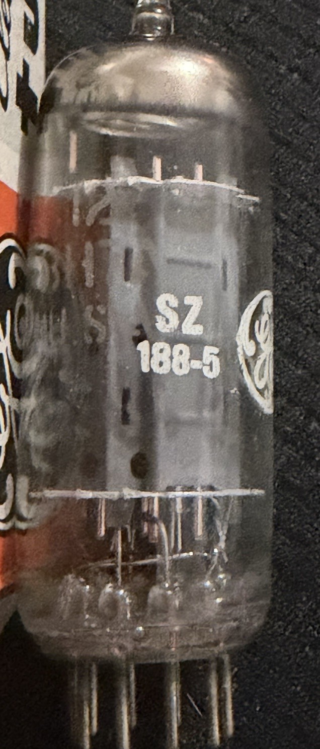 12BH7 GE Halo Getter Long Pewter Plates Tube Balanced Triodes Tests NOS NIB Rare