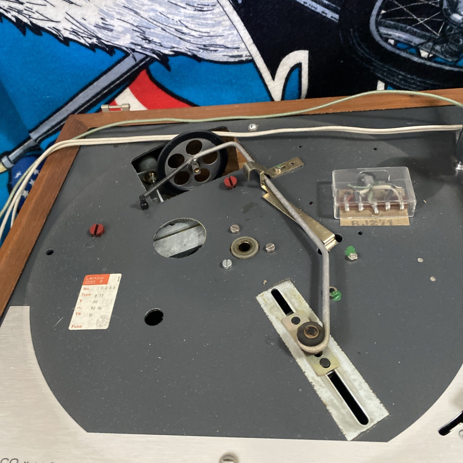 Lenco B55 Vintage Turntable Working No Belt Or Cover Selling For Parts Read