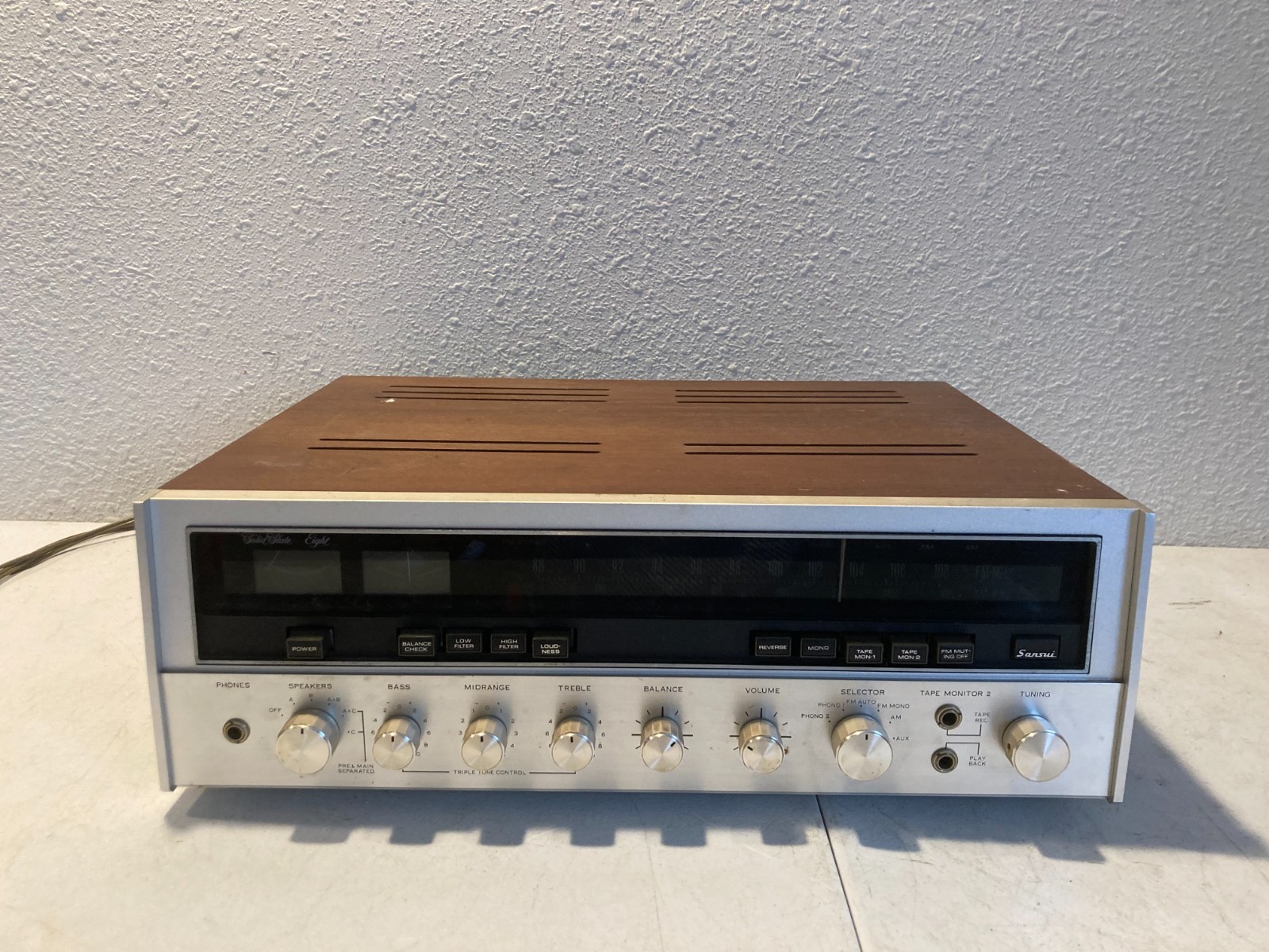 Sansui Model Eight Vintage Stereo Receiver No Power Cord Untested