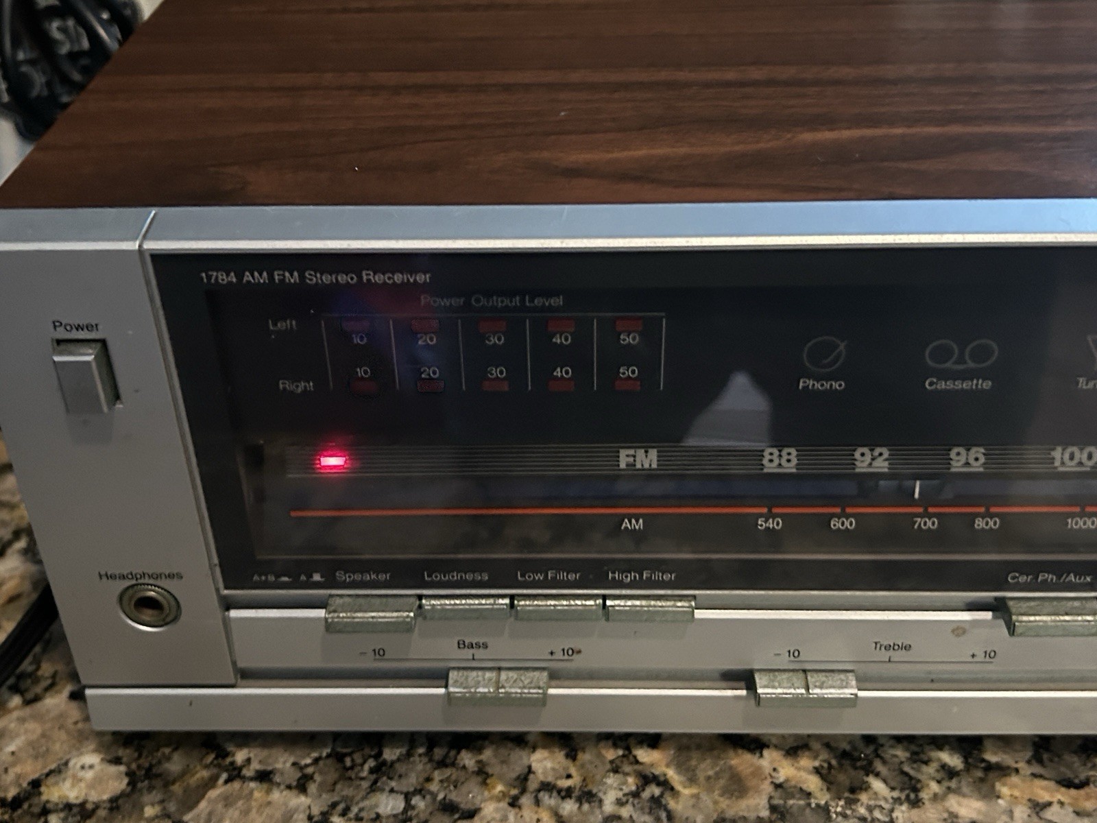 Vintage JC Penney Stereo Receiver Walnut Woodgrain Retro 683-1784 VIDEO