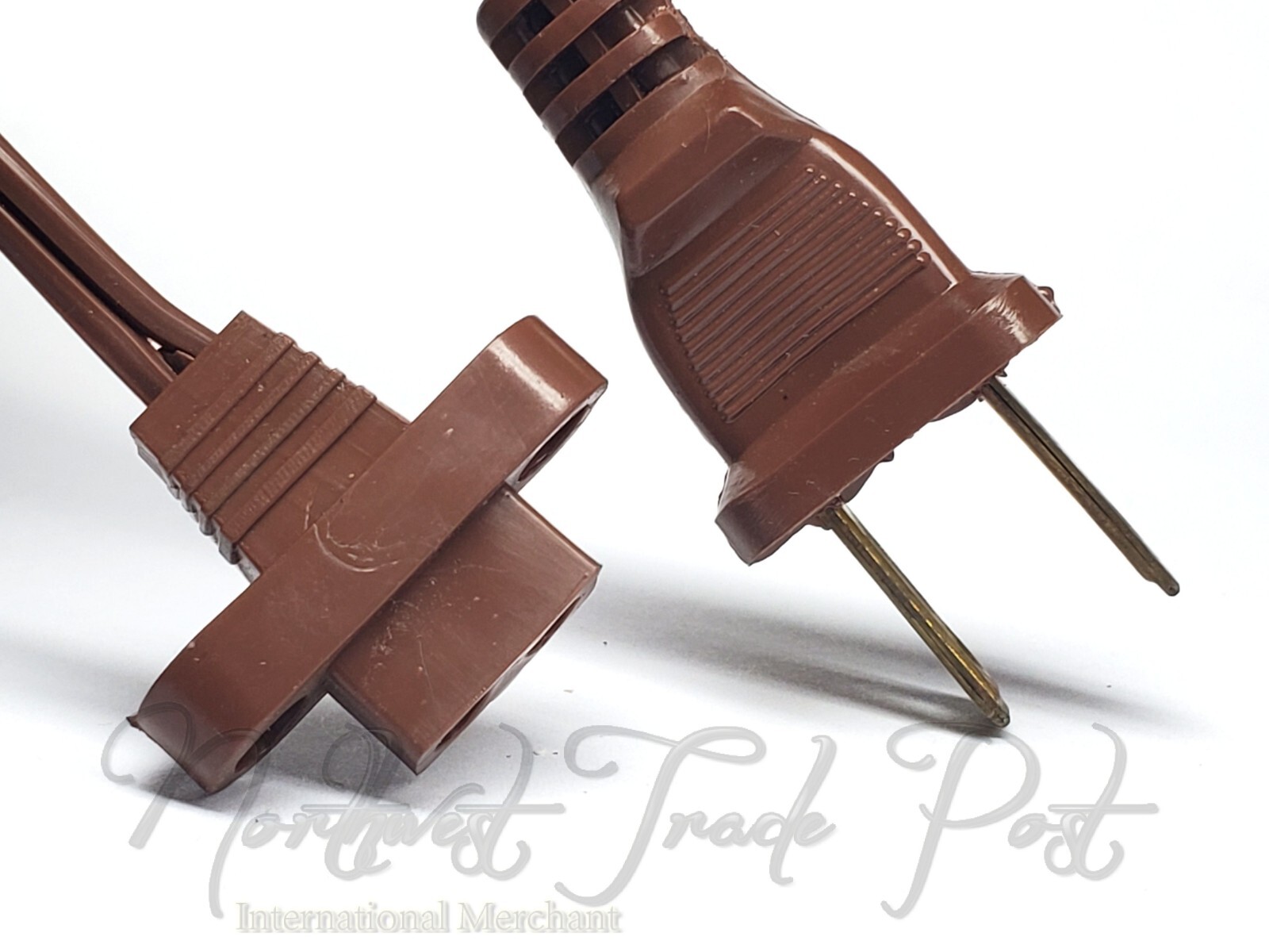 6ft Polarized 2-Pin Power Cord with Ears for Vintage Solid State TV Stereo Radio
