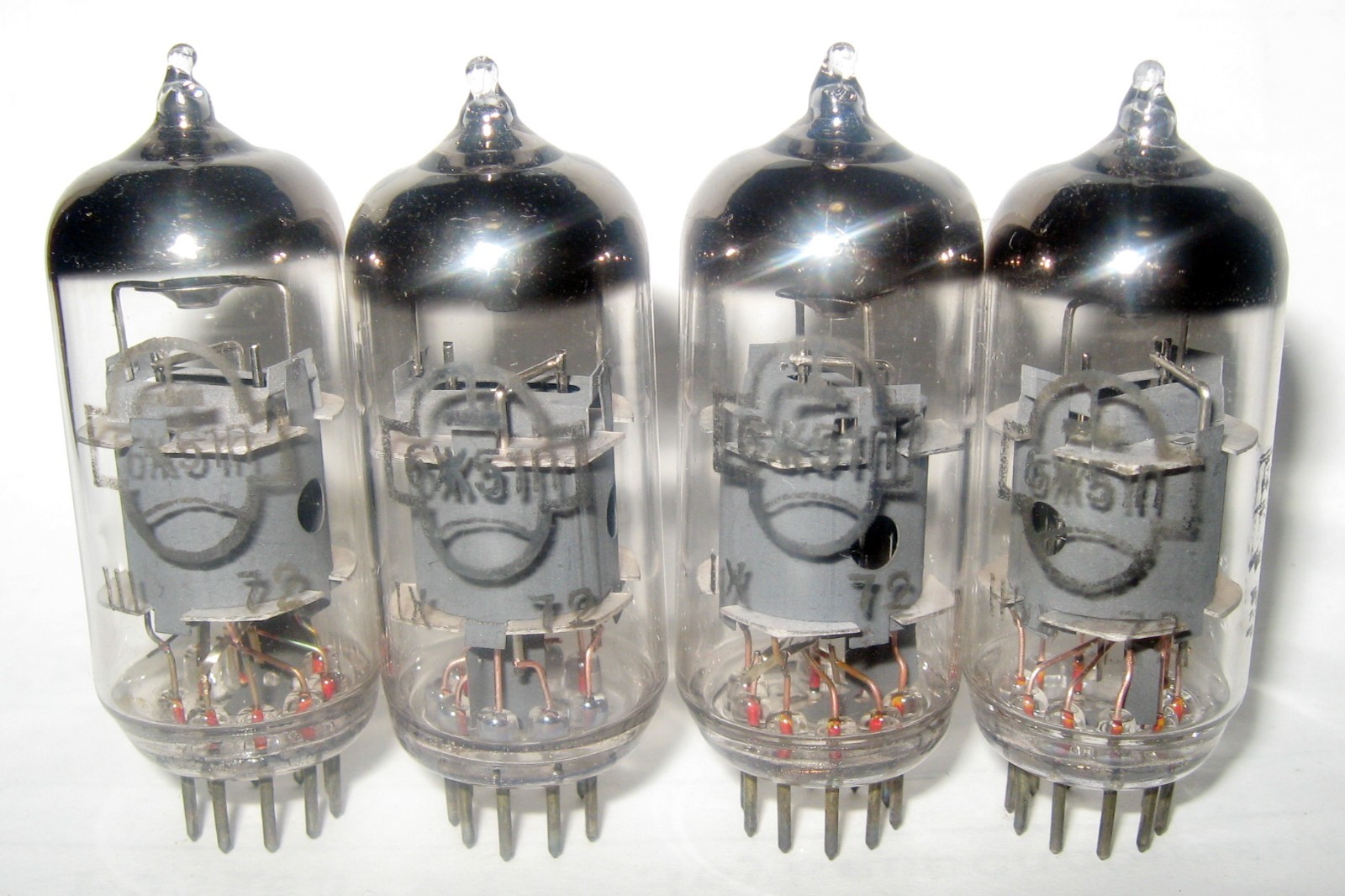 6J51P = EF184 / 6EJ7 Soviet HF Pentode Vacuum Tube NEW USSR Reflektor 4pcs 1972