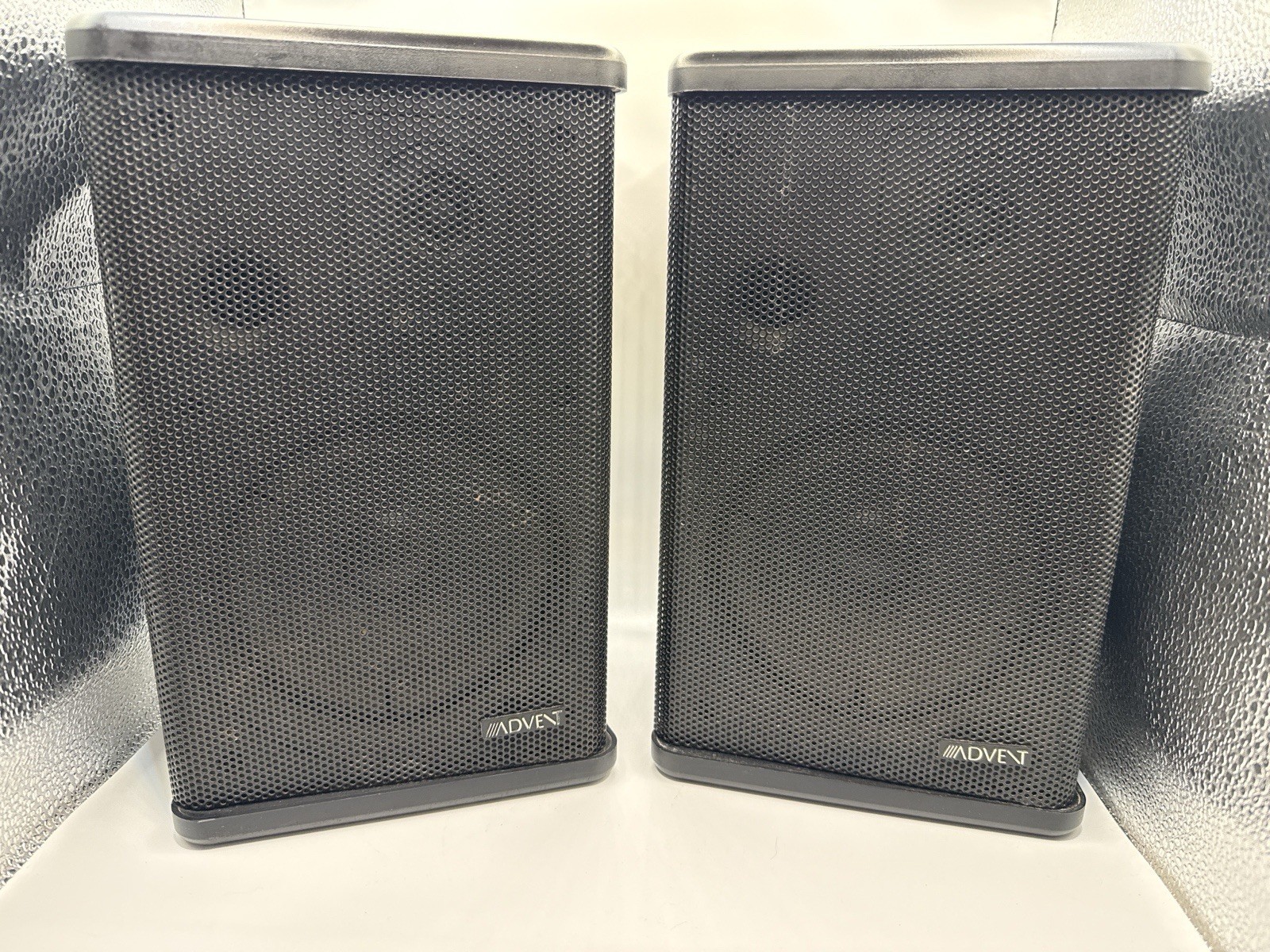 Advent Indoor Outdoor Mini Advent Speakers Pair Black Tested Working Vintage