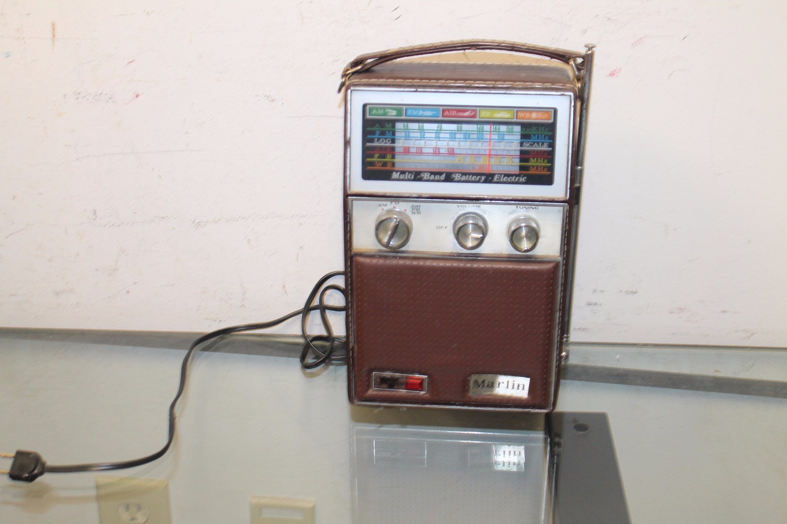 Vintage Marlin, Multi-Band, Battery, Electric Radio For Parts