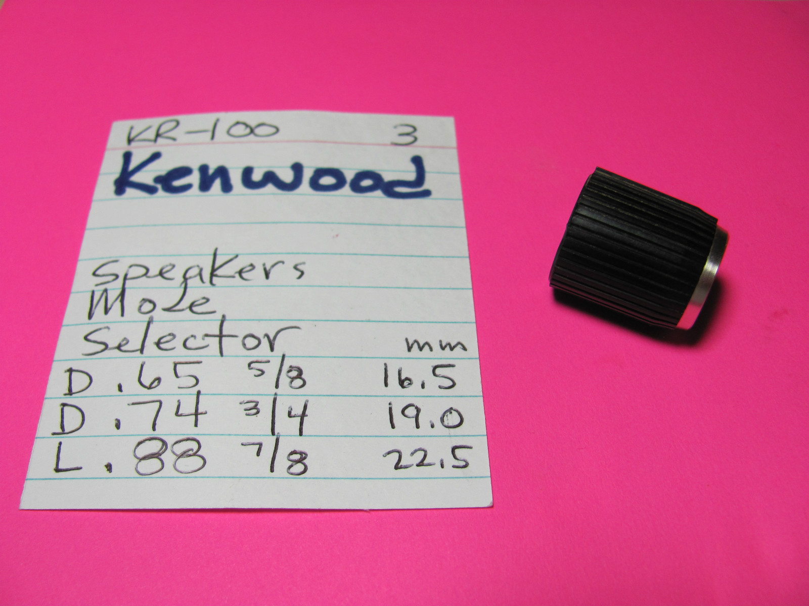 📈KENWOOD SPEAKERS MODE SELECTOR KNOB KR-100 STEREO RECEIVER