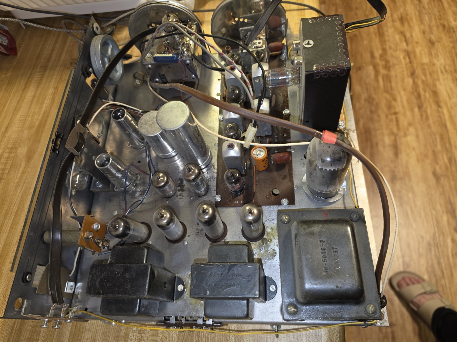 Vintage Silvertone Tube Stereo Receiver Chassis AM/FM Sears 456.54991 MCM