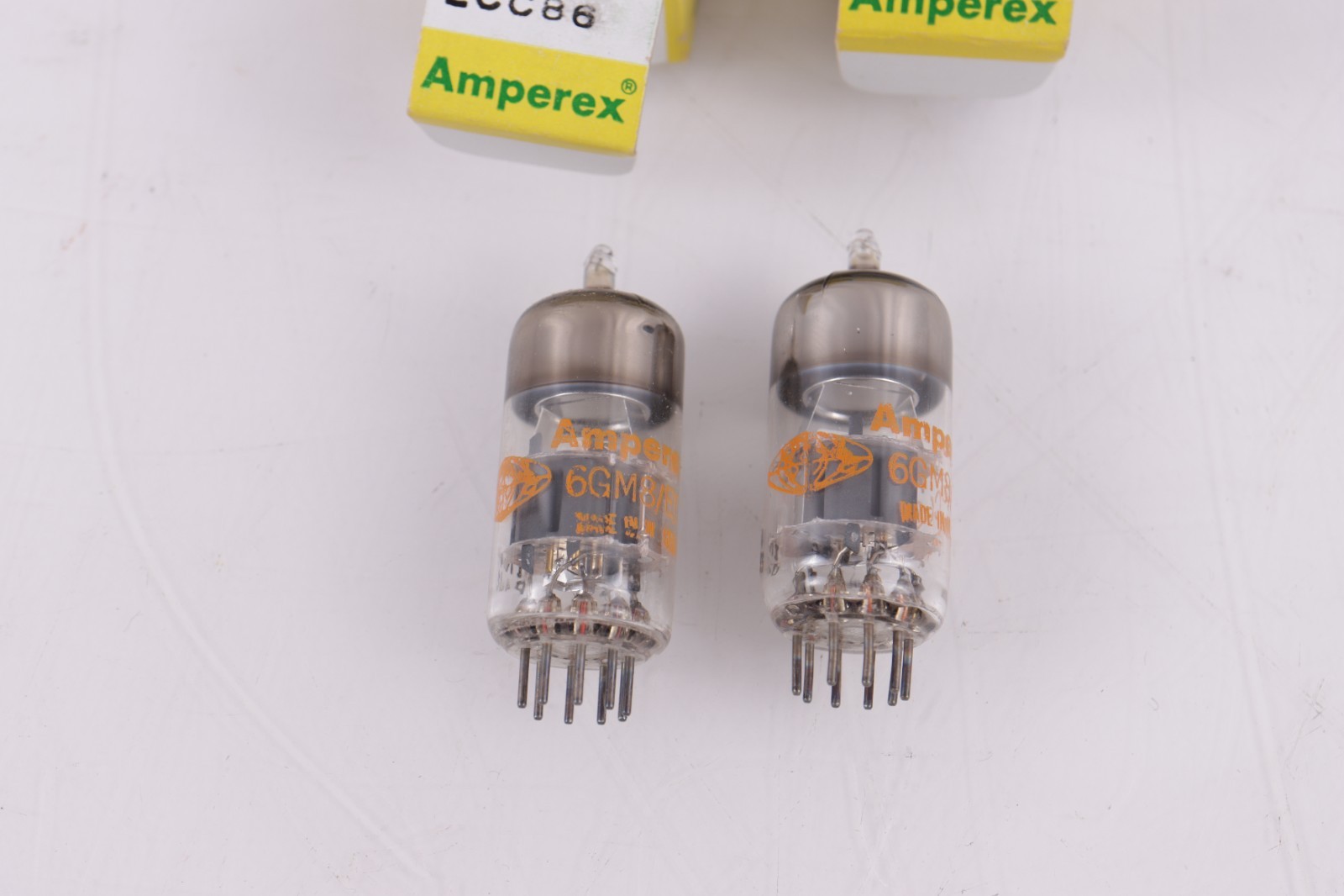 Pair Amperex 6GM8/ECC86 NOS Vacuum Tubes