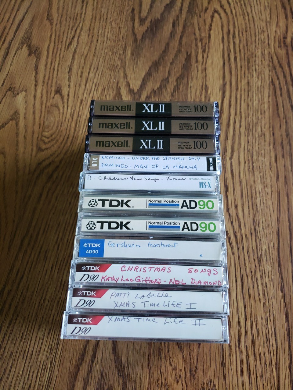 Lot Of 11 Gently Used Blank Cassette Tapes Maxell XLII, TDK AD90, TDK D90 VGC
