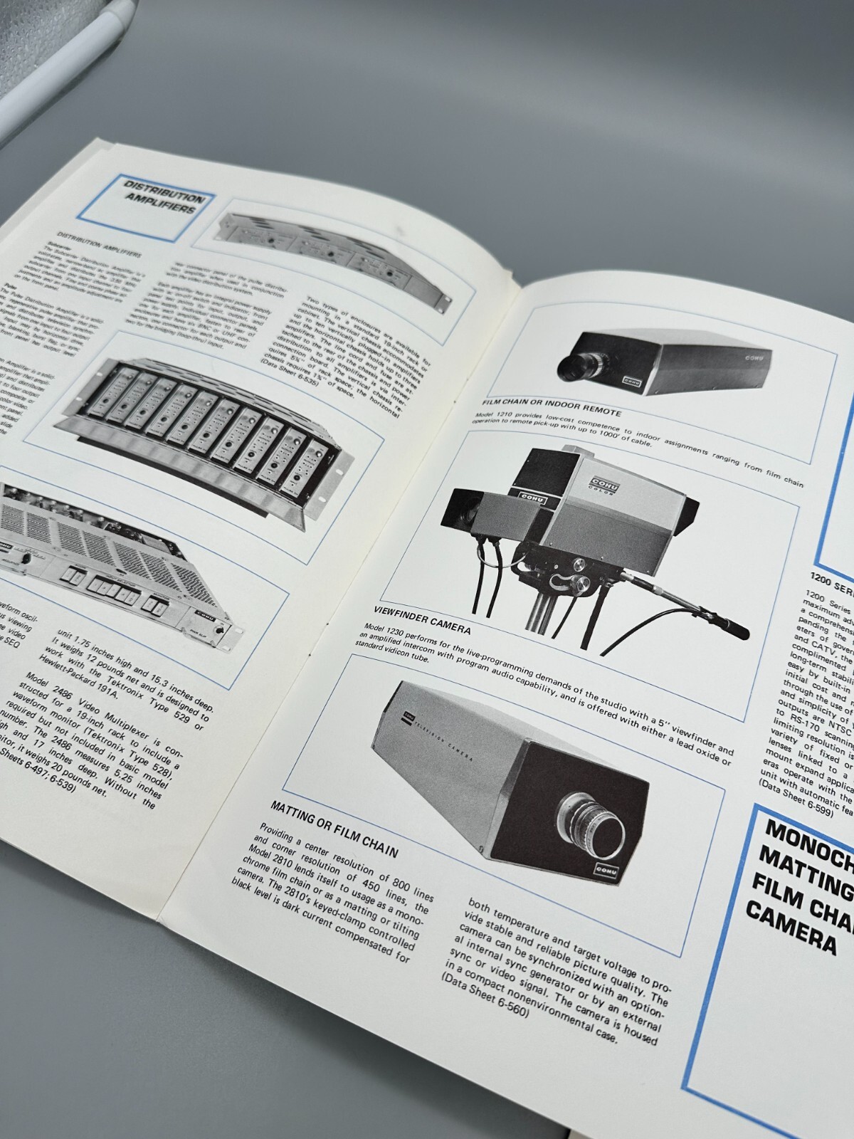 COHU Electronics Division Catalogs 1974 Broadcast + Closed Circuit TV Lot of 2!