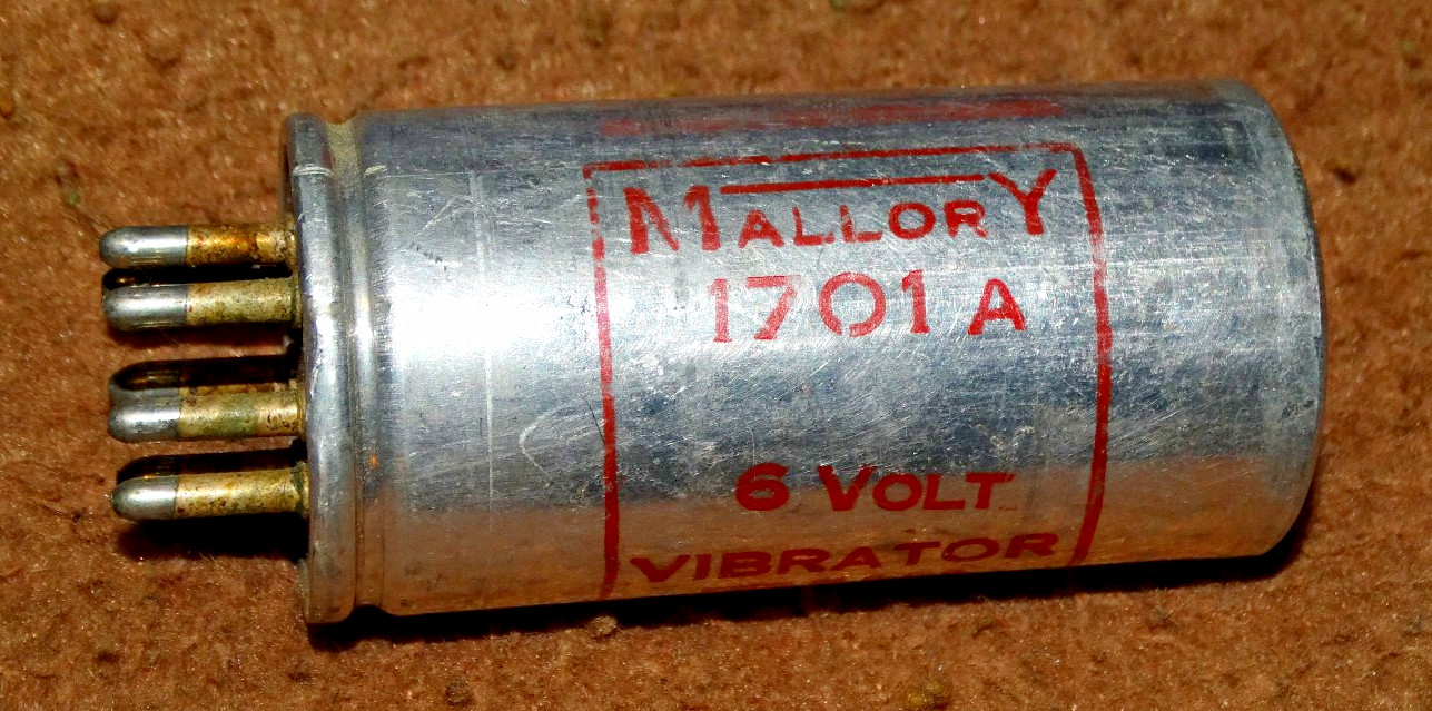 MALLORY 6 Volt Vibrator 7 Pin style model 1701-A #2357401 New Old Stock VGC