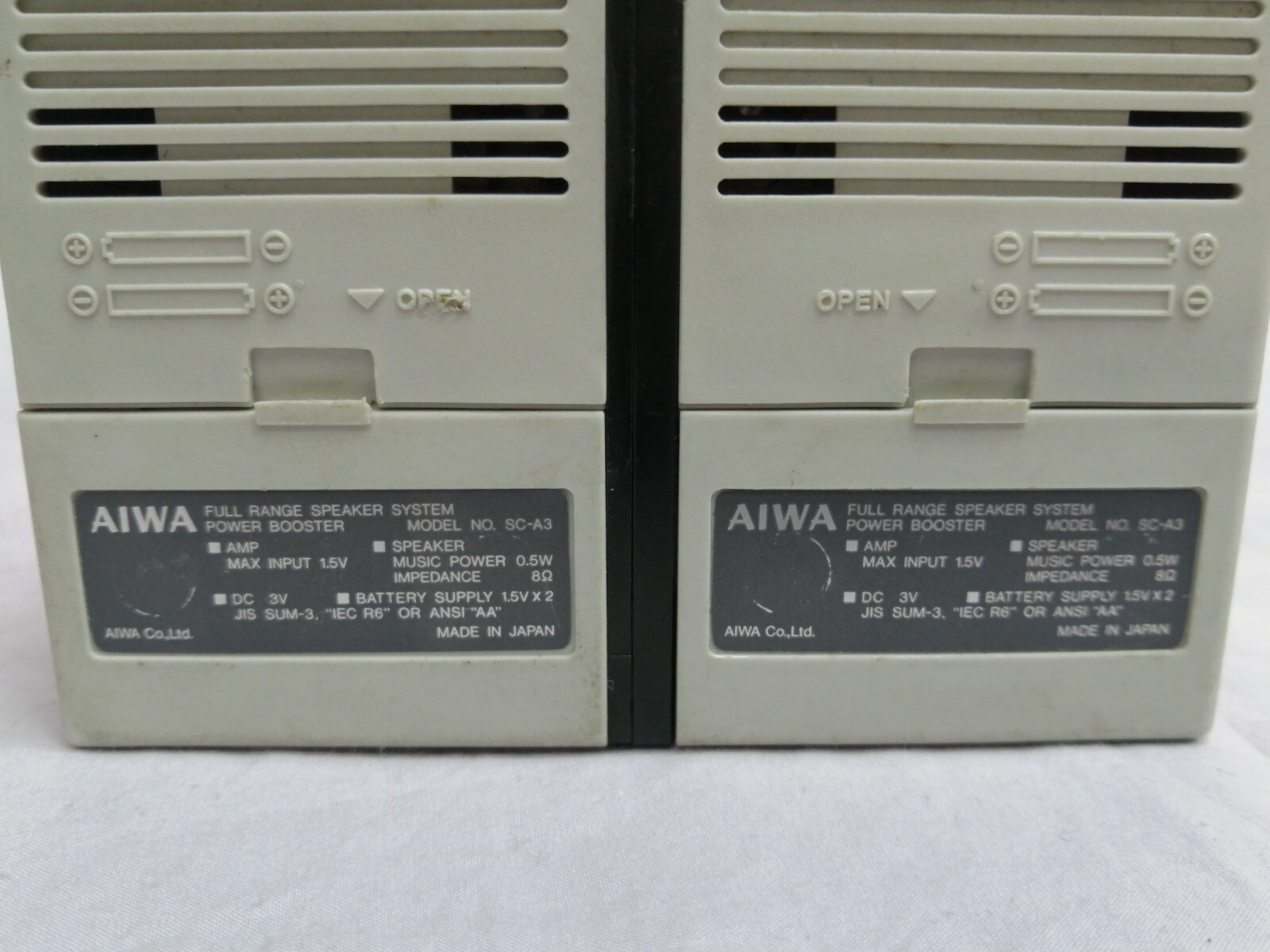 Aiwa SC-A3 Full Range Speakers Vintage System