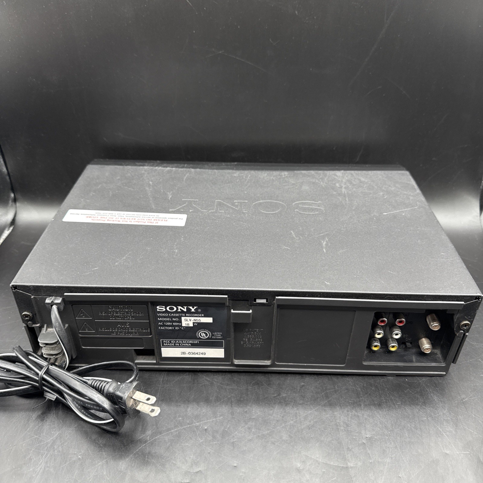 Sony SLV-N55 HiFi VCR Video Cassette Recorder VHS Player W Remote Tested Working
