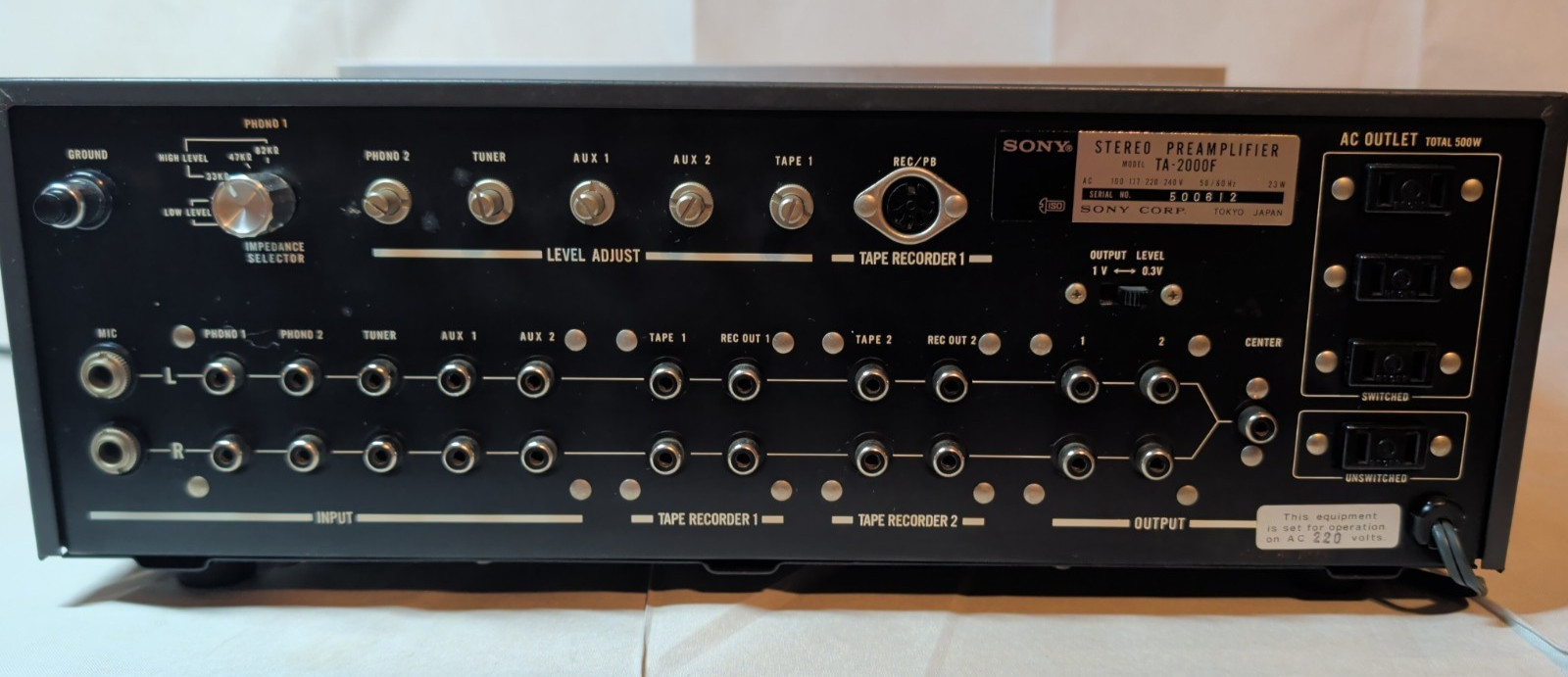 Sony TA-2000F Stereo Preamp & ST-5130 FM Tuner Silver face Tested Working Pair