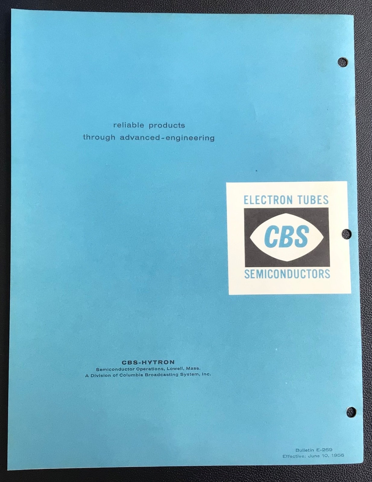 Vintage 1956 CBS Power Transistors Manual 2N155 2N156 2N158 Booklet