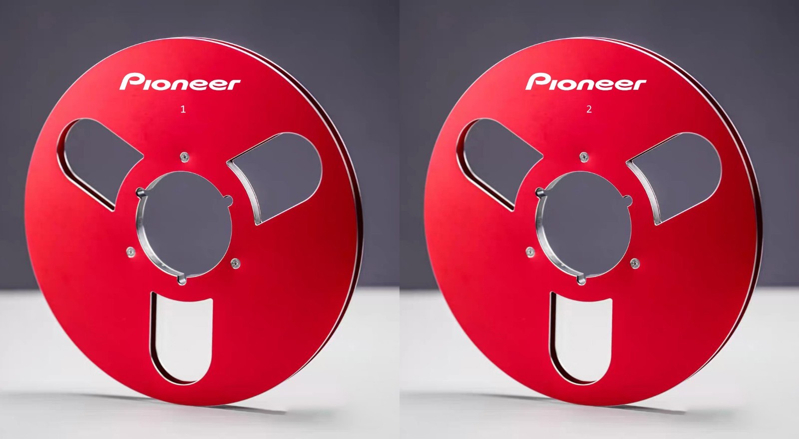 One Pair 10.5” red Pioneer Tape reel High Quality Aluminum Take Up Reel