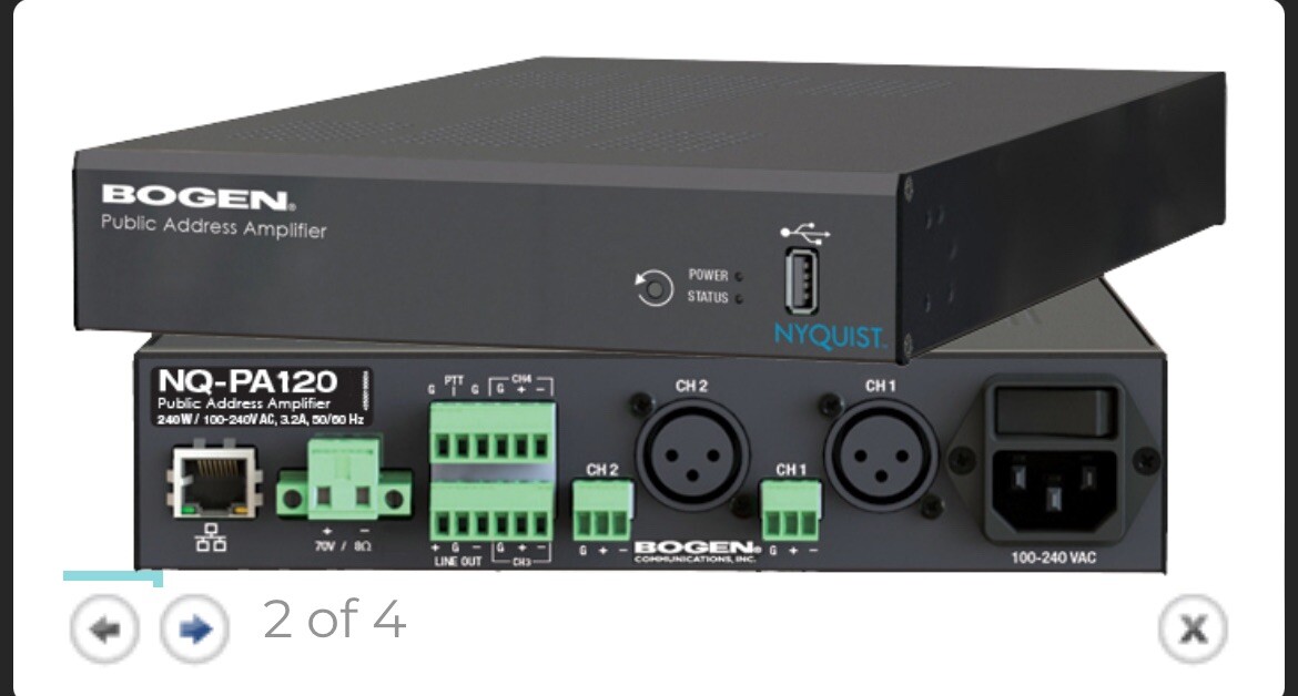 Vintage Bogen NQ-120 Public Address Mixer/Amplifier- Brand New