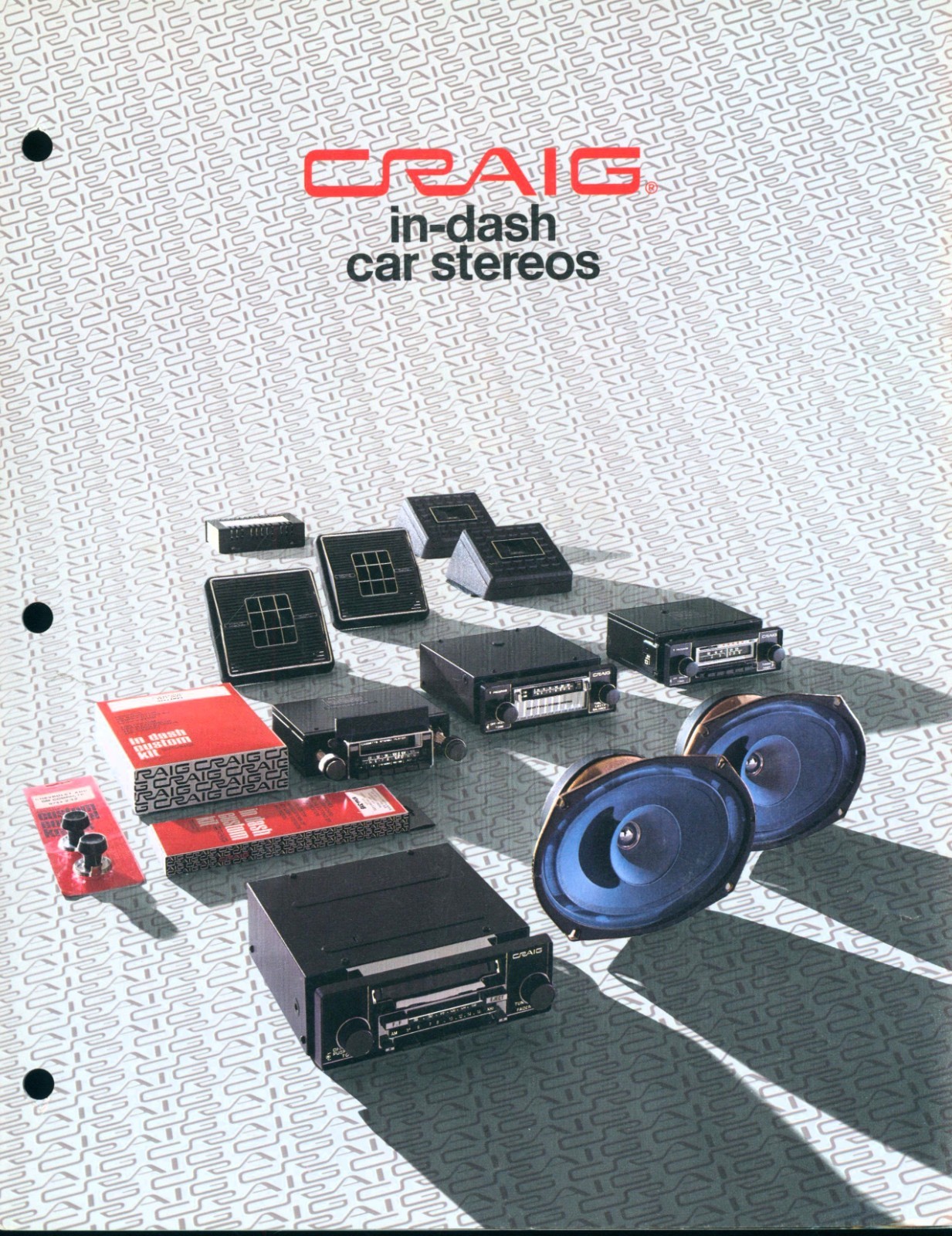 1978 Craig In Dash Car Stereo Dealer Brochure Cassette 8 Track Speakers Amp Auto