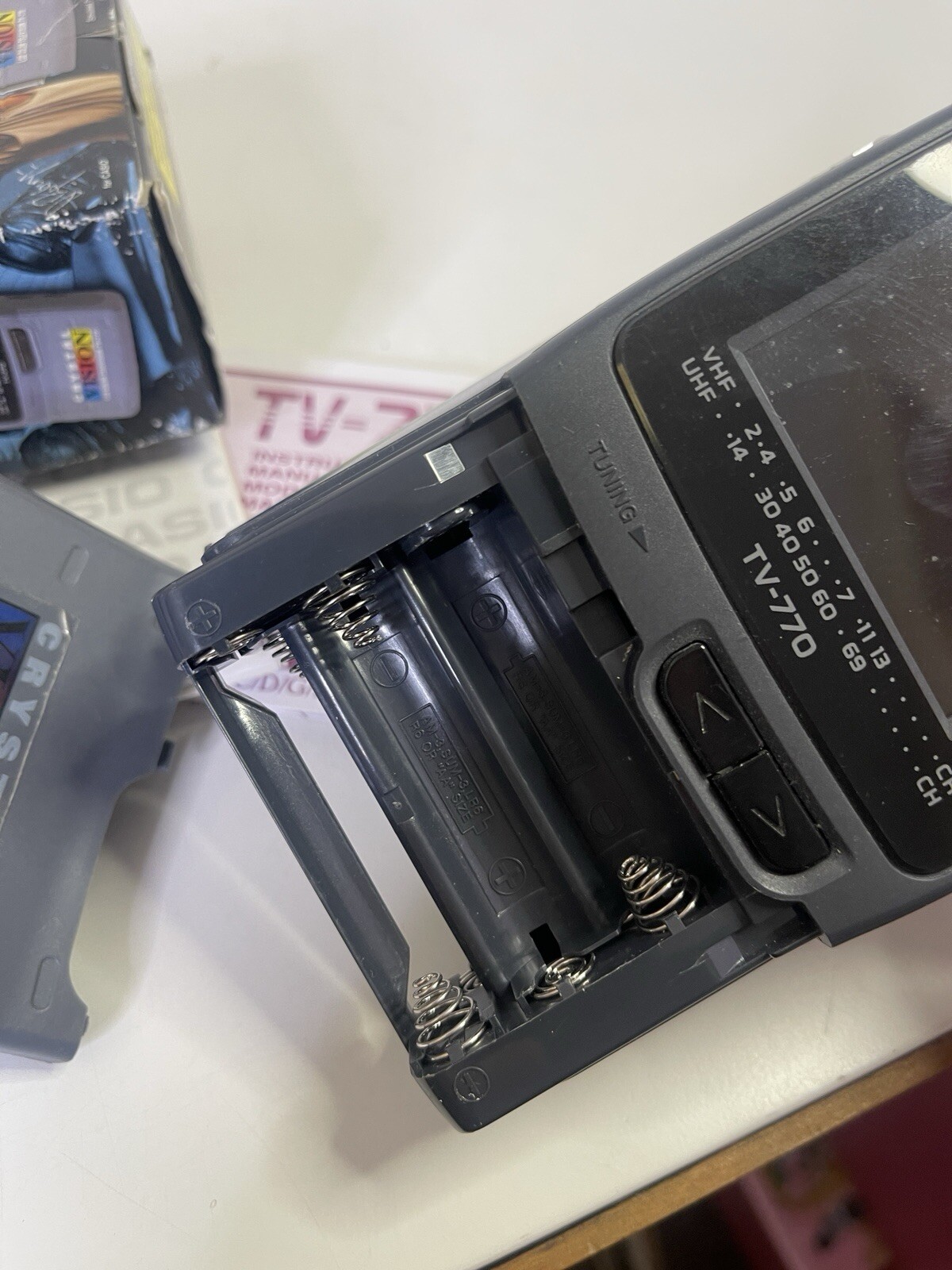 Casio Crystal Vision Handheld Color TV-770 Portable Television Vintage-F50