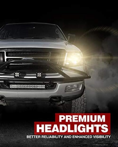 Headlight Assembly Black Housing Replacement Black-Amber/2004-2008 F150