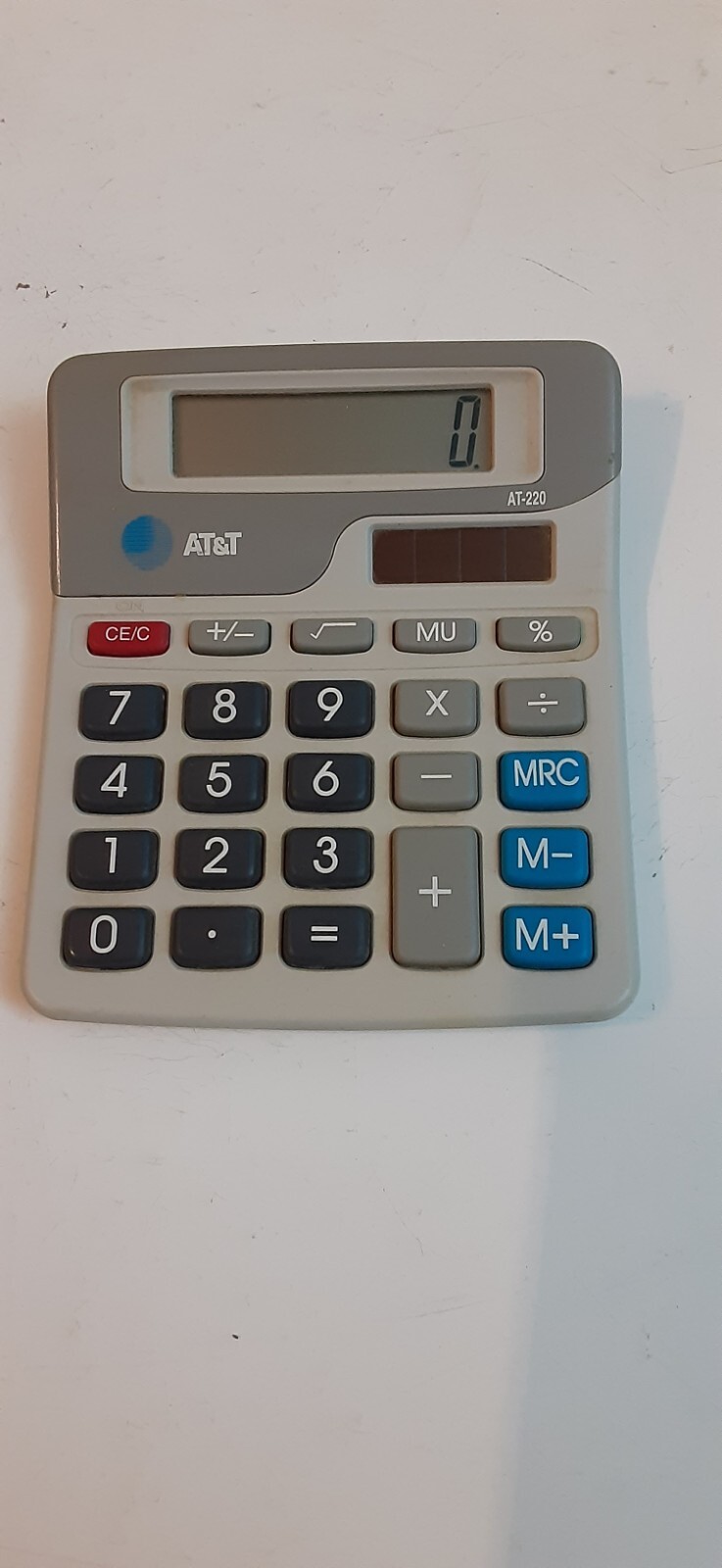 Vintage AT&T Calculator AT-220 Works Great Advertising Electronics solar